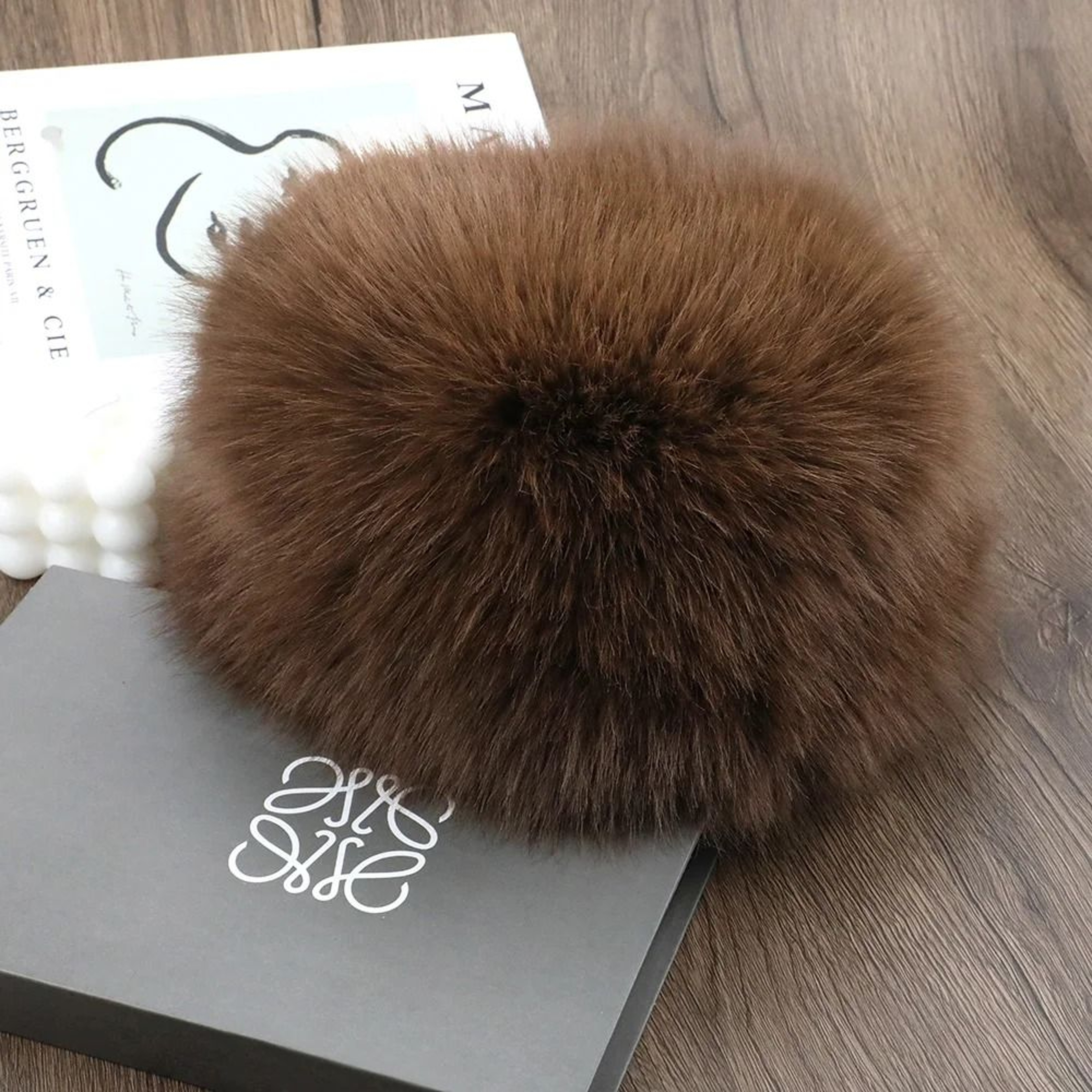 Fluffy Fur Winter Hat  Warm Ear Protection Faux Fox Fur Bomber Cap 12