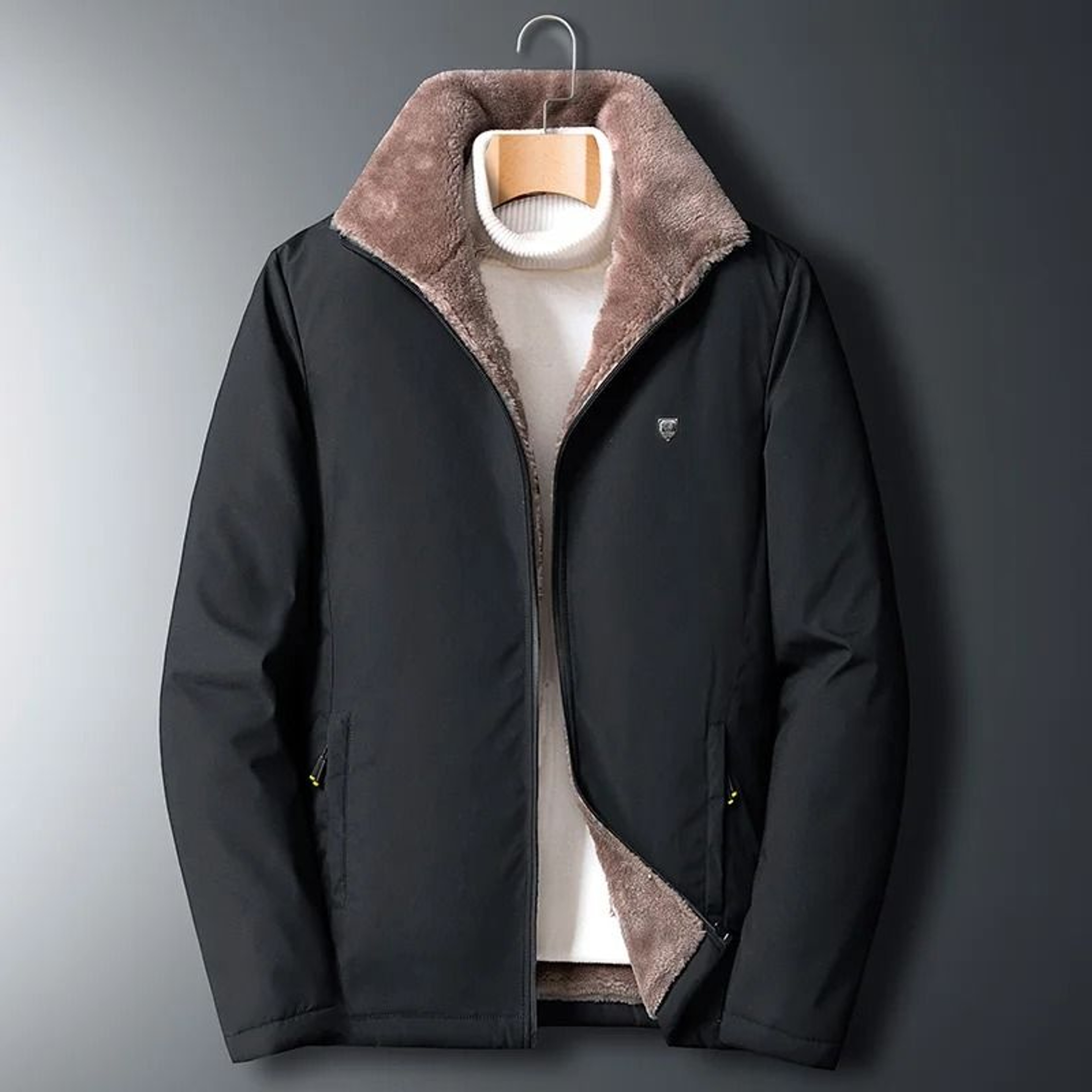 Winter Windproof Thick Fleece Jacket  Mens Classic Outdoor Outwear 1