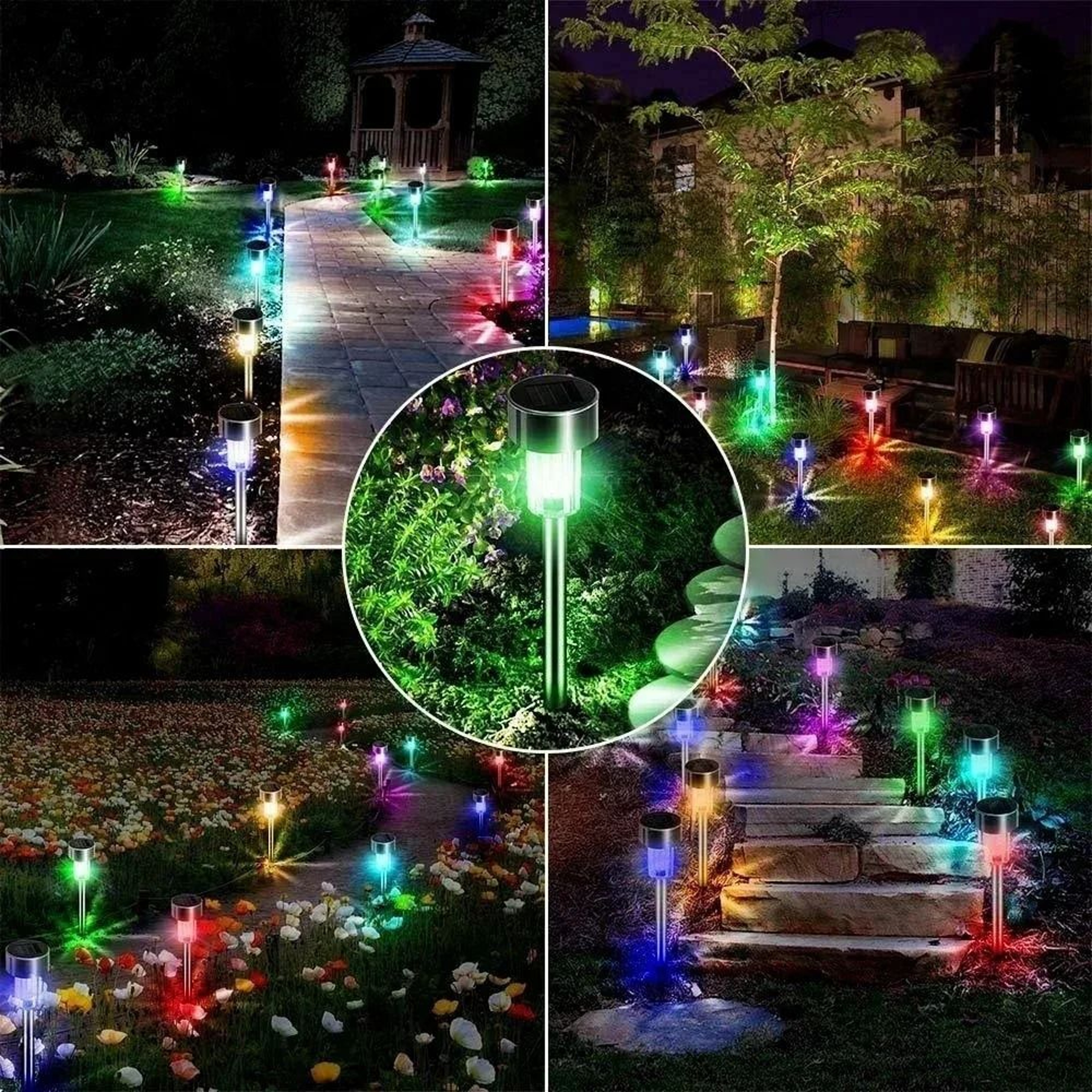 10Pcs Solar Outdoor Garden Lights  Waterproof Decorative Landscape Path Lamps 4