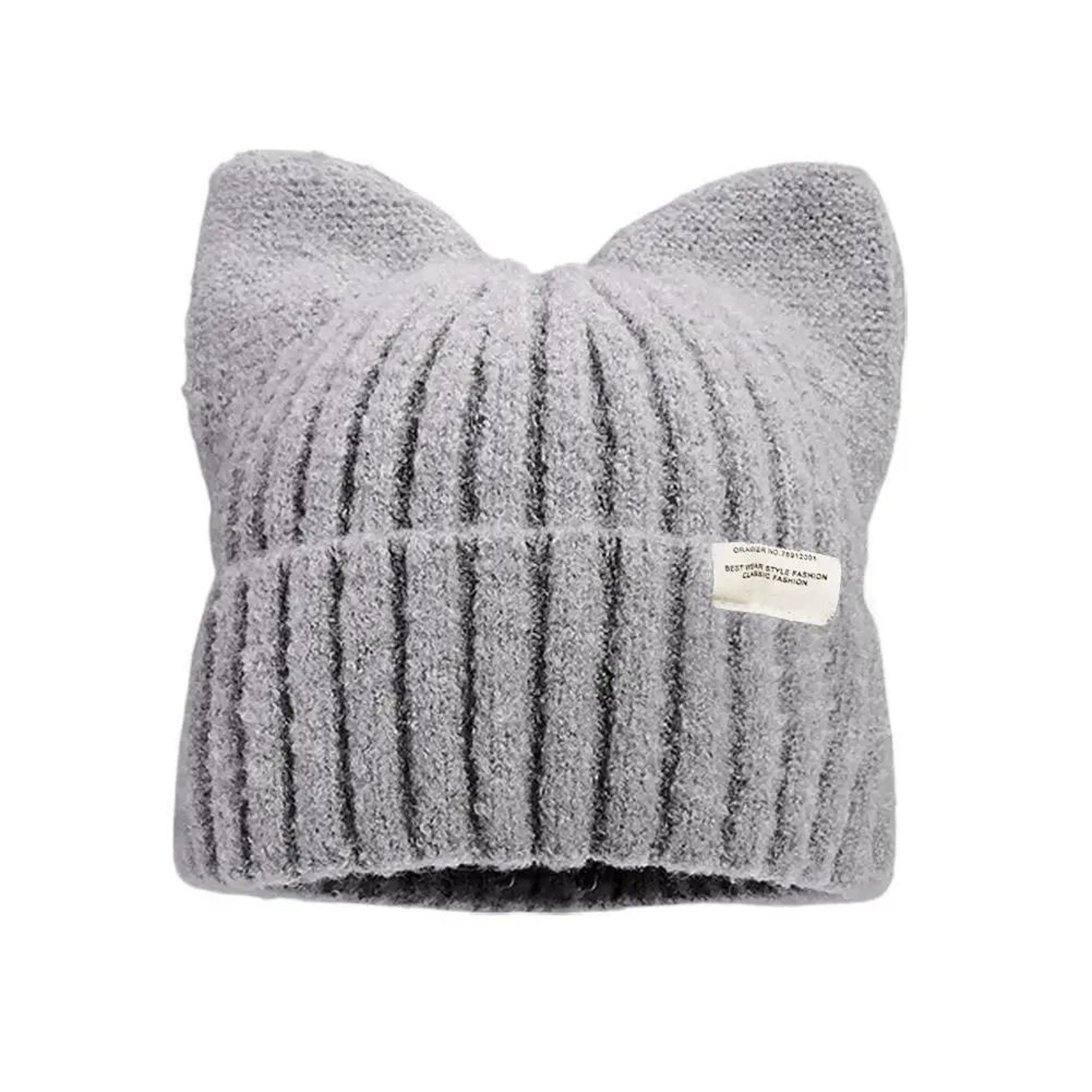 Cute Cat Ears Beanie  Autumn  Winter Warm Knitted Pullover Hat 8