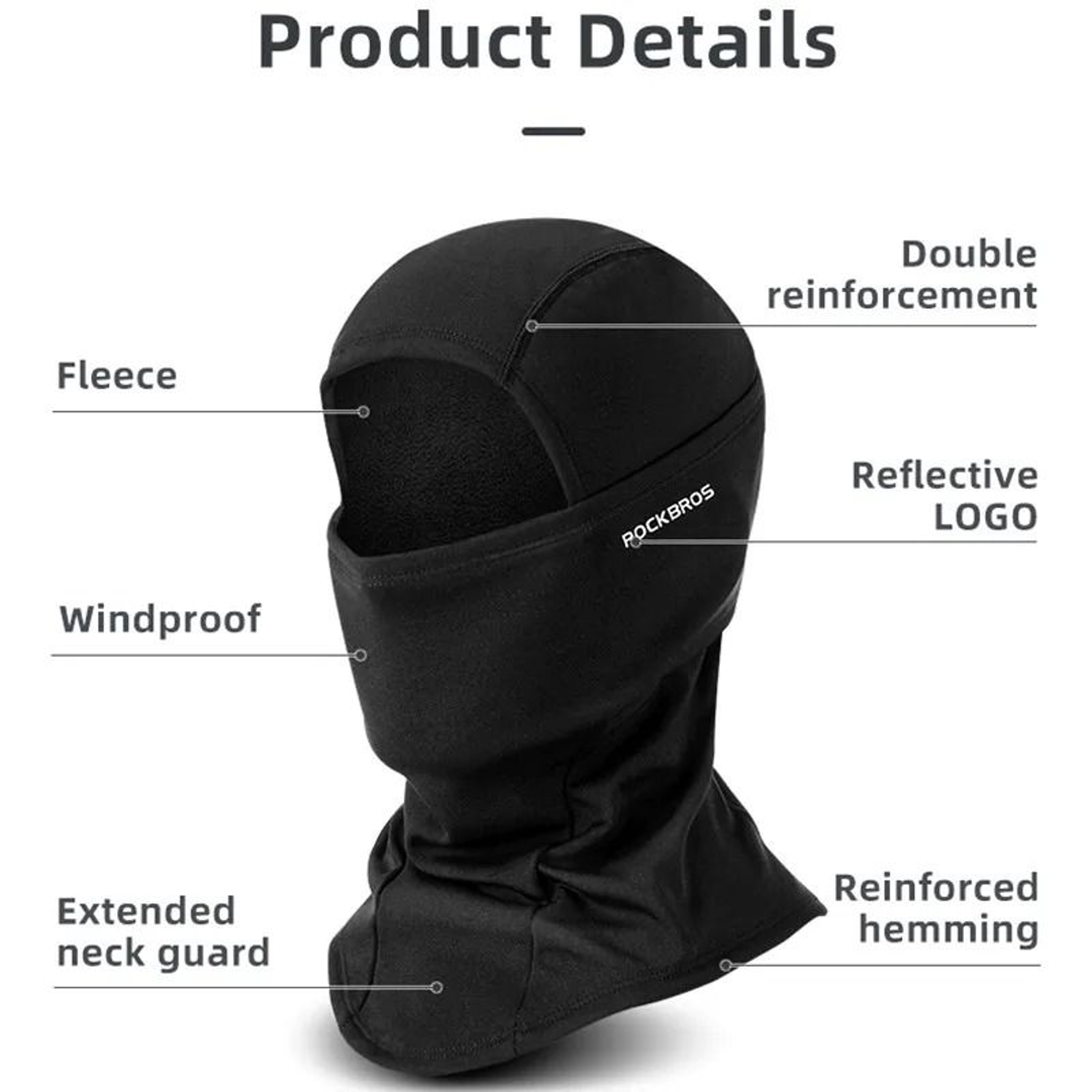 Full Face Winter Balaclava  Windproof Thermal Helmet Liner 2