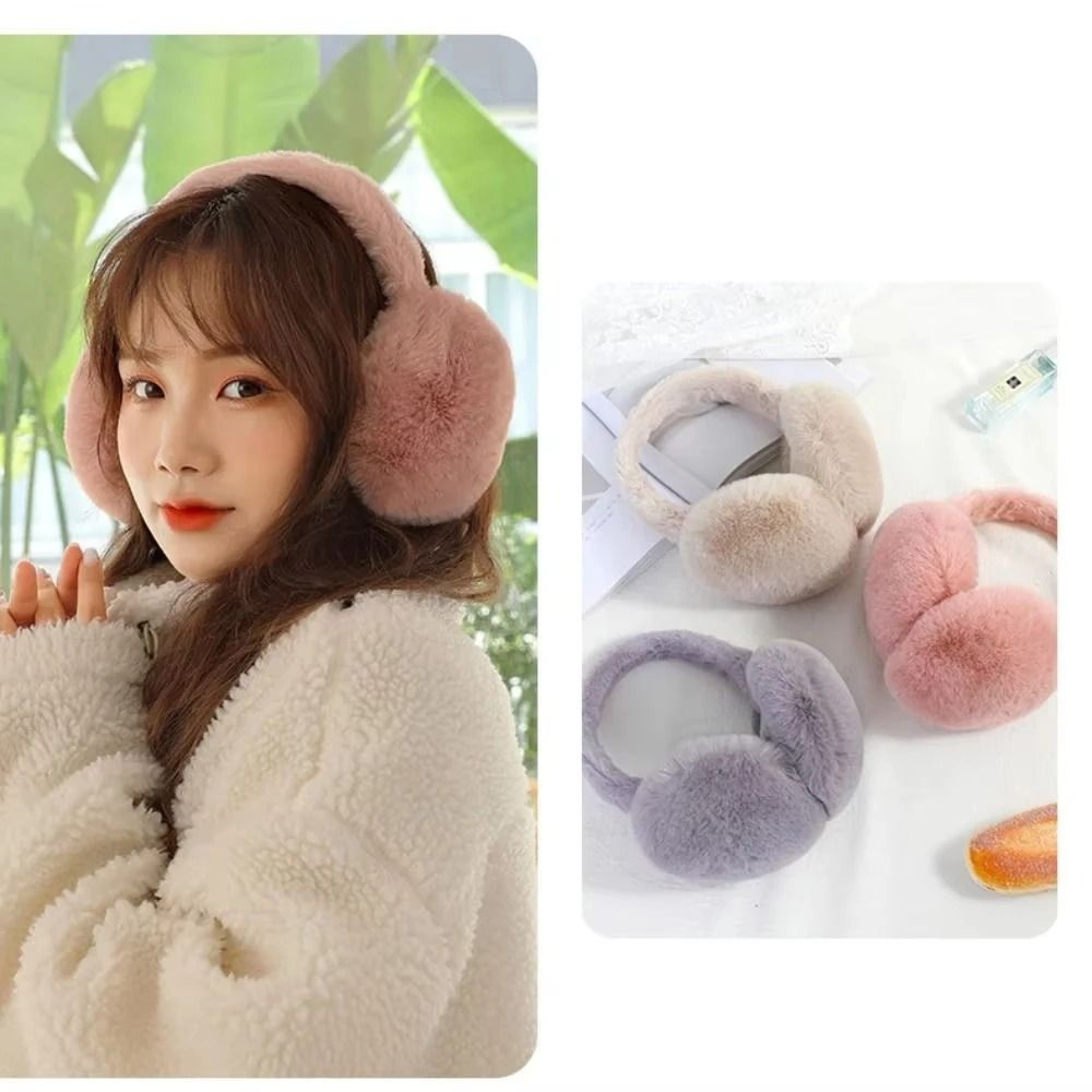 Soft Plush Winter Earmuffs  Foldable Fleece Ear Warmers For Men And Women 2