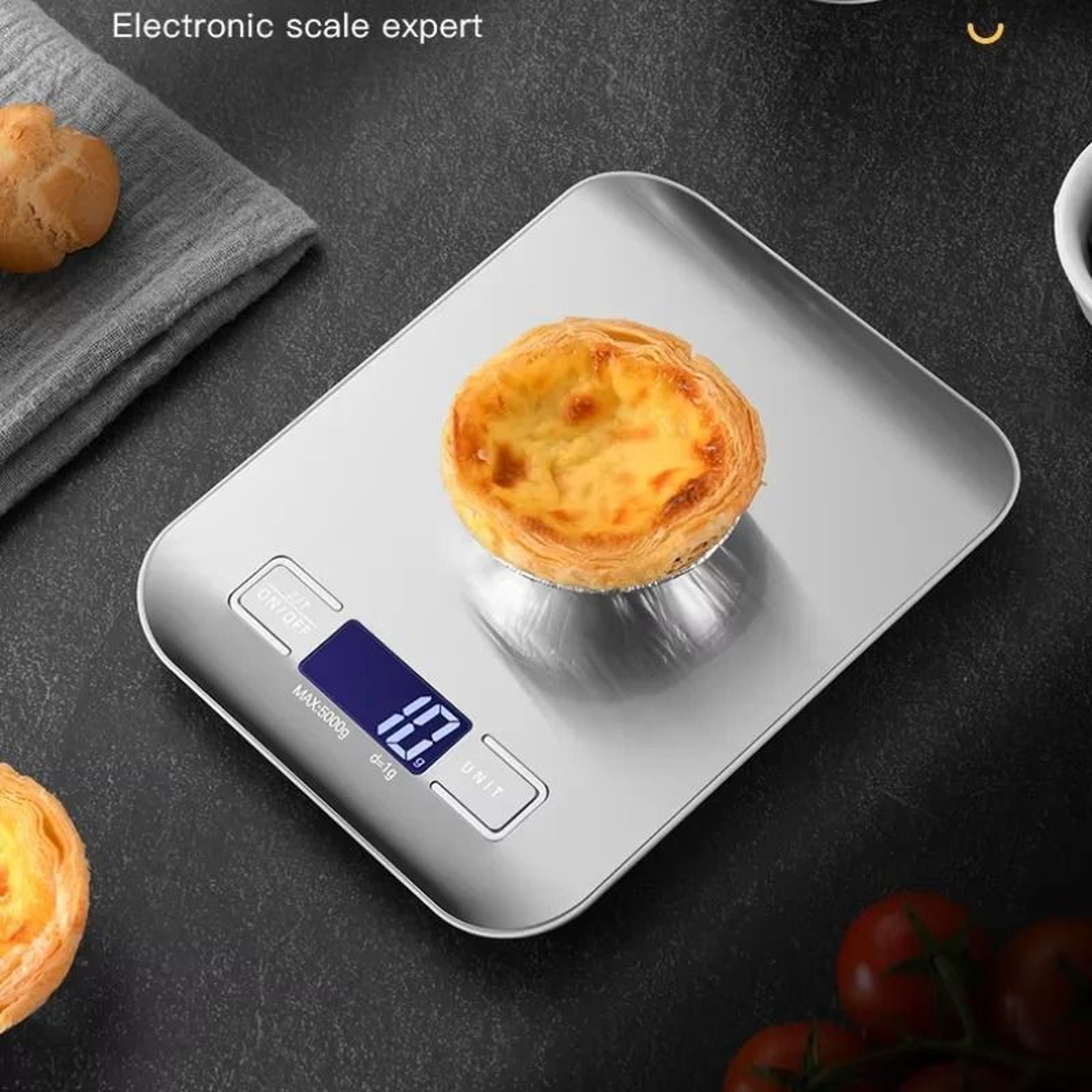 Digital Precision Kitchen Scale  Stainless Steel Waterproof Food Scale With LCD Display 2