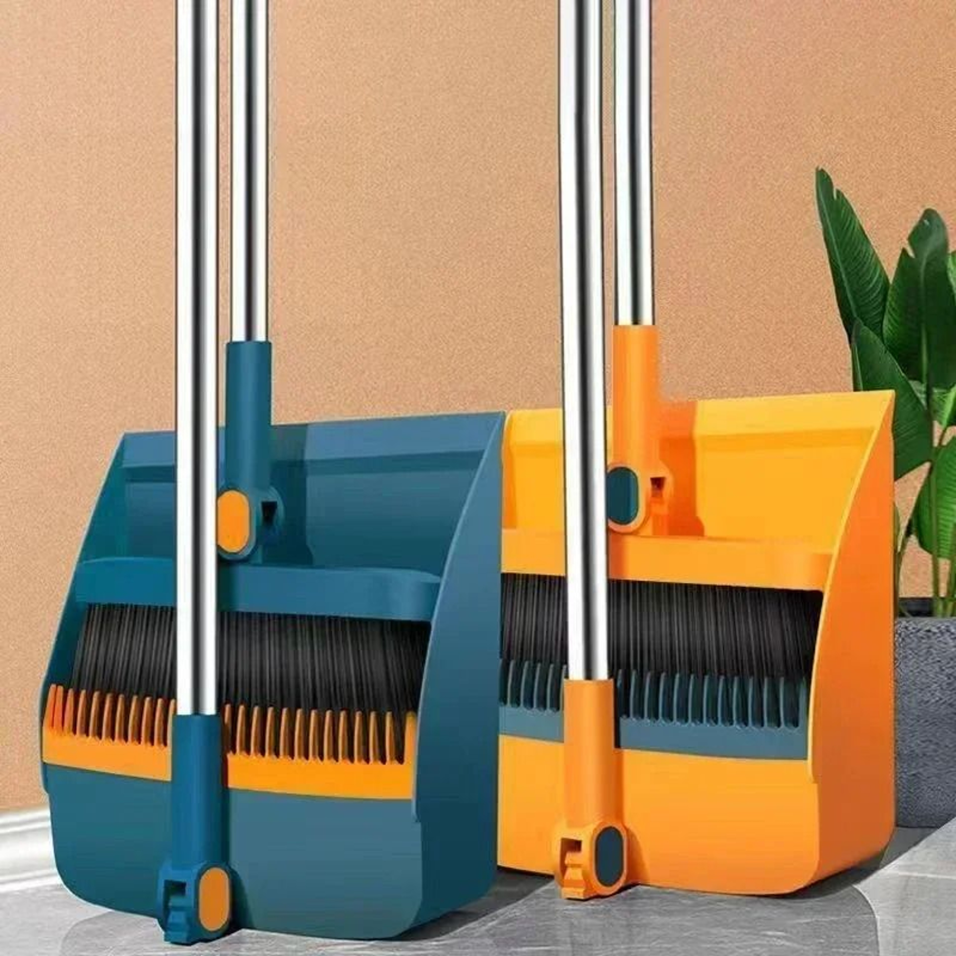 Integrated Broom And Dustpan Set  Foldable Household Sweeping Kit 0