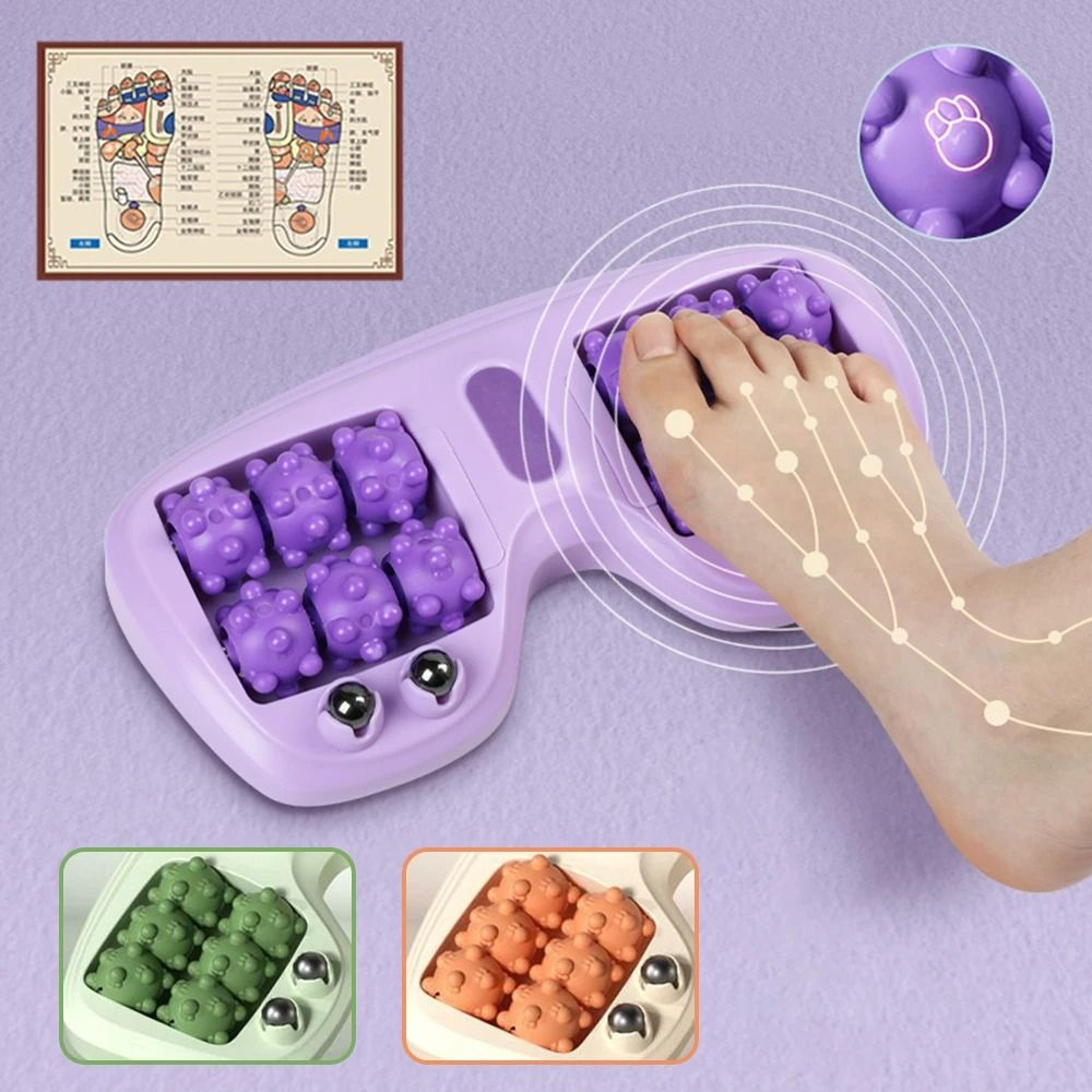 MultiPoint Foot Roller Massager  Magnetic Bead Foot Therapy For Deep Relief 2