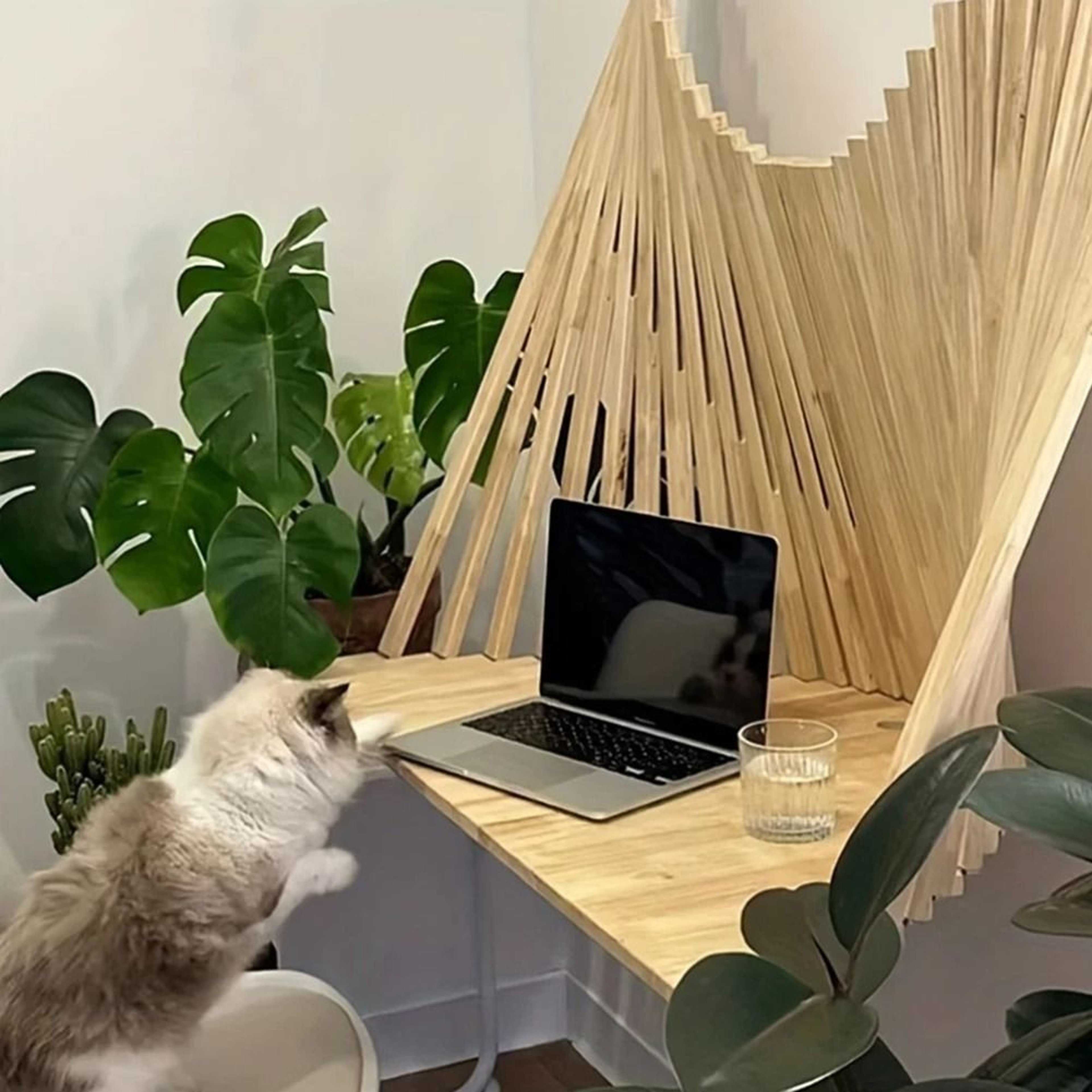 Solid Wood WallMounted Folding Desk  SpaceSaving Hanging Table For Home Office 2
