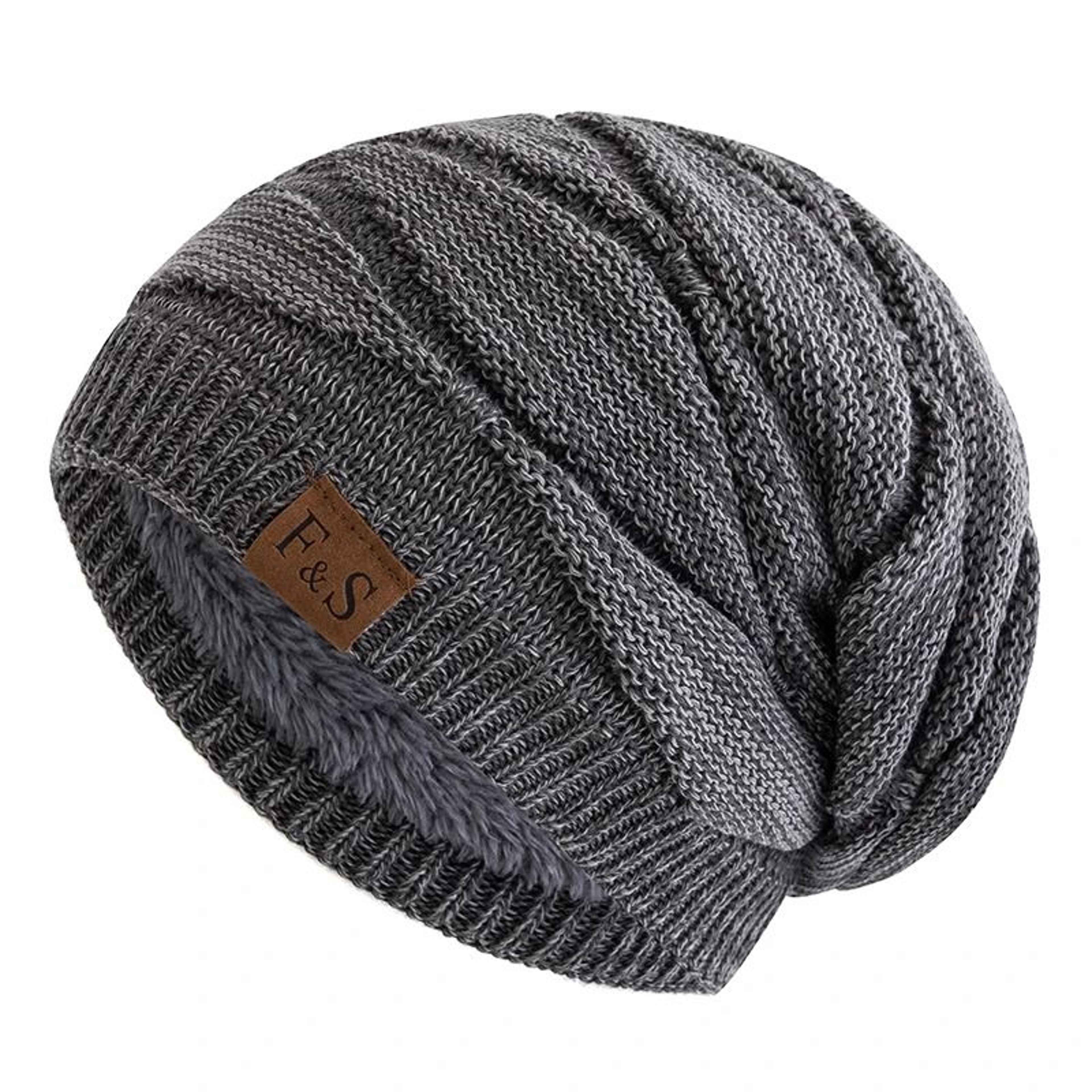 Unisex Slouchy Thermal Beanie  FleeceLined Mixed Color Winter Hat With Designer Label 10