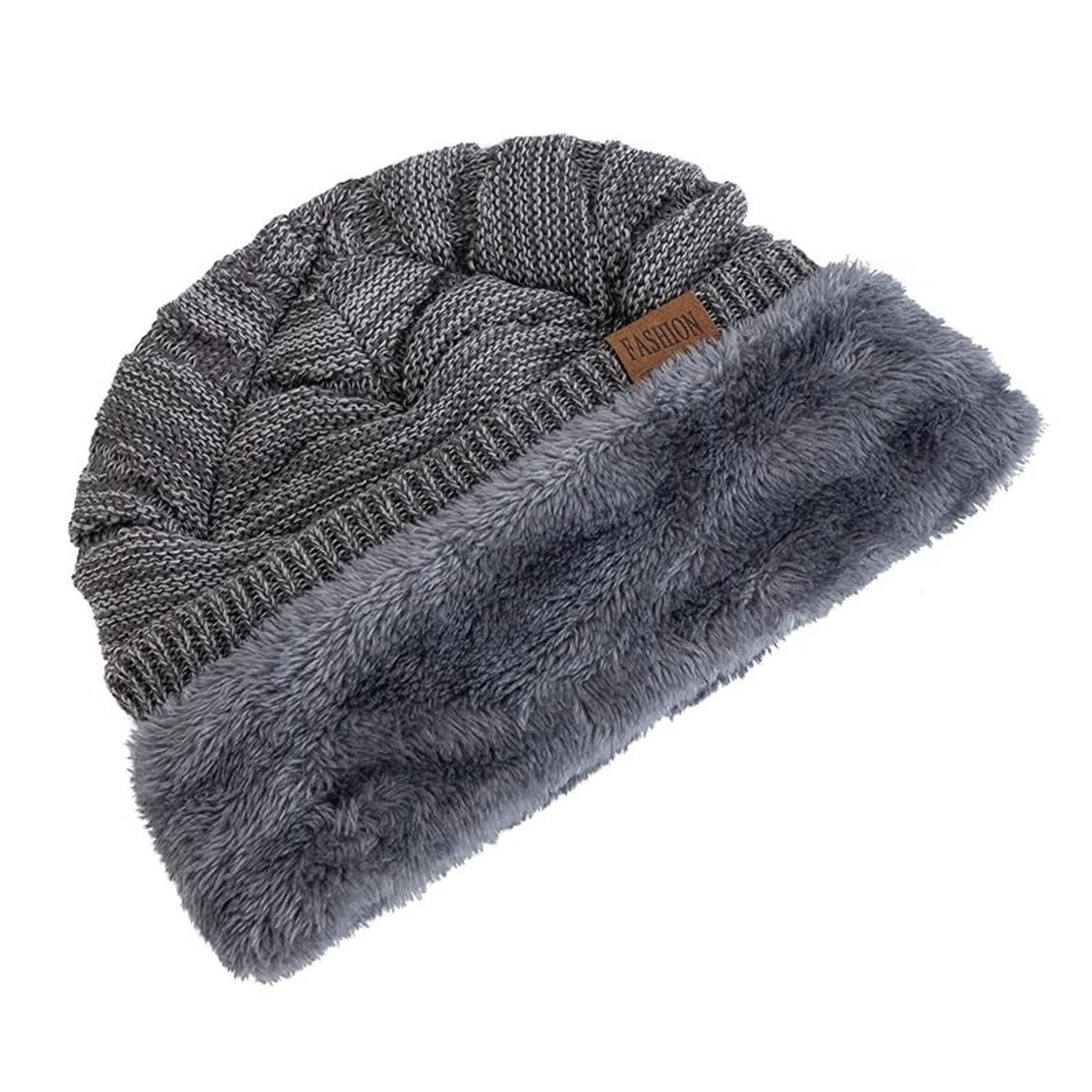 Unisex Slouchy Thermal Beanie  FleeceLined Mixed Color Winter Hat With Designer Label 4