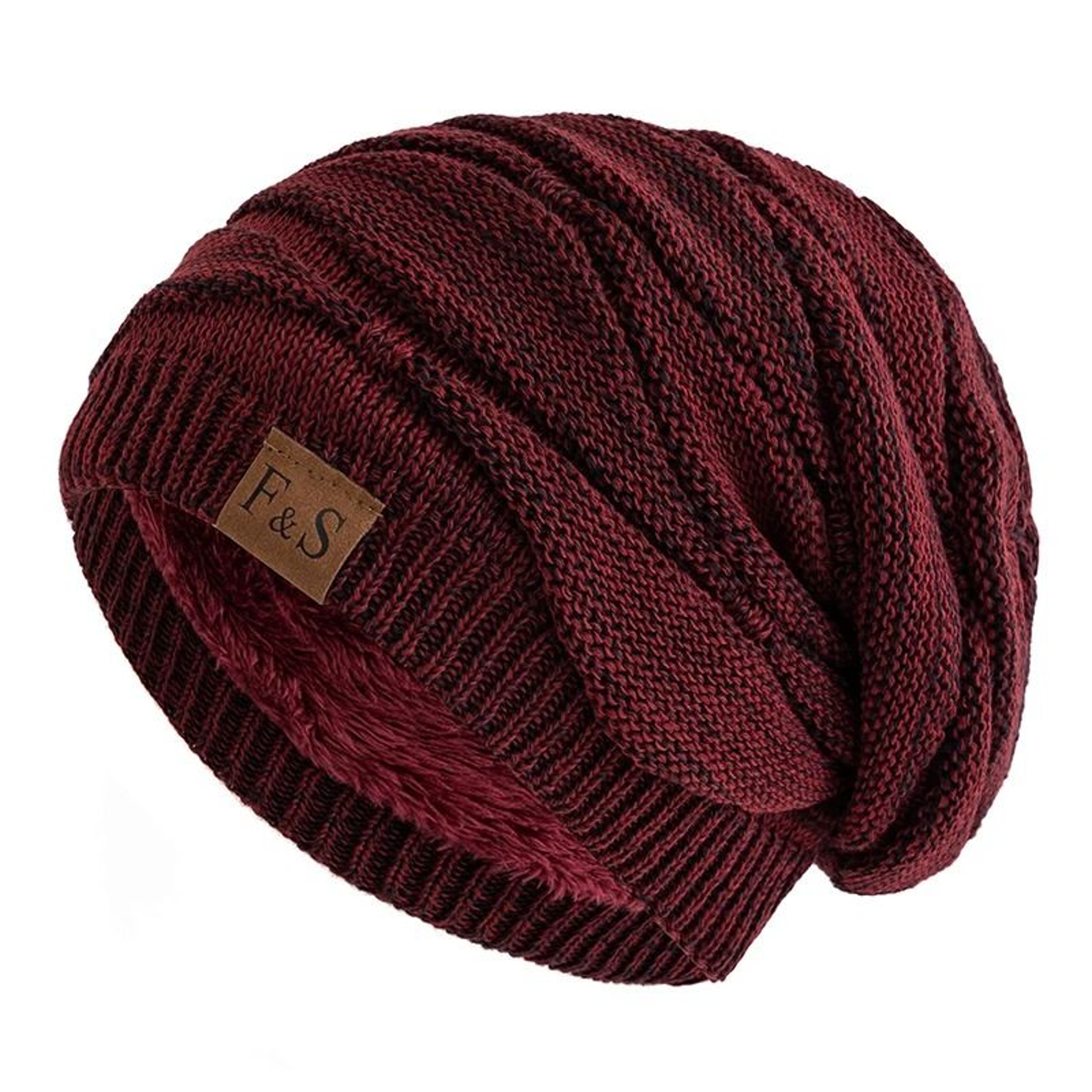Unisex Slouchy Thermal Beanie  FleeceLined Mixed Color Winter Hat With Designer Label 7