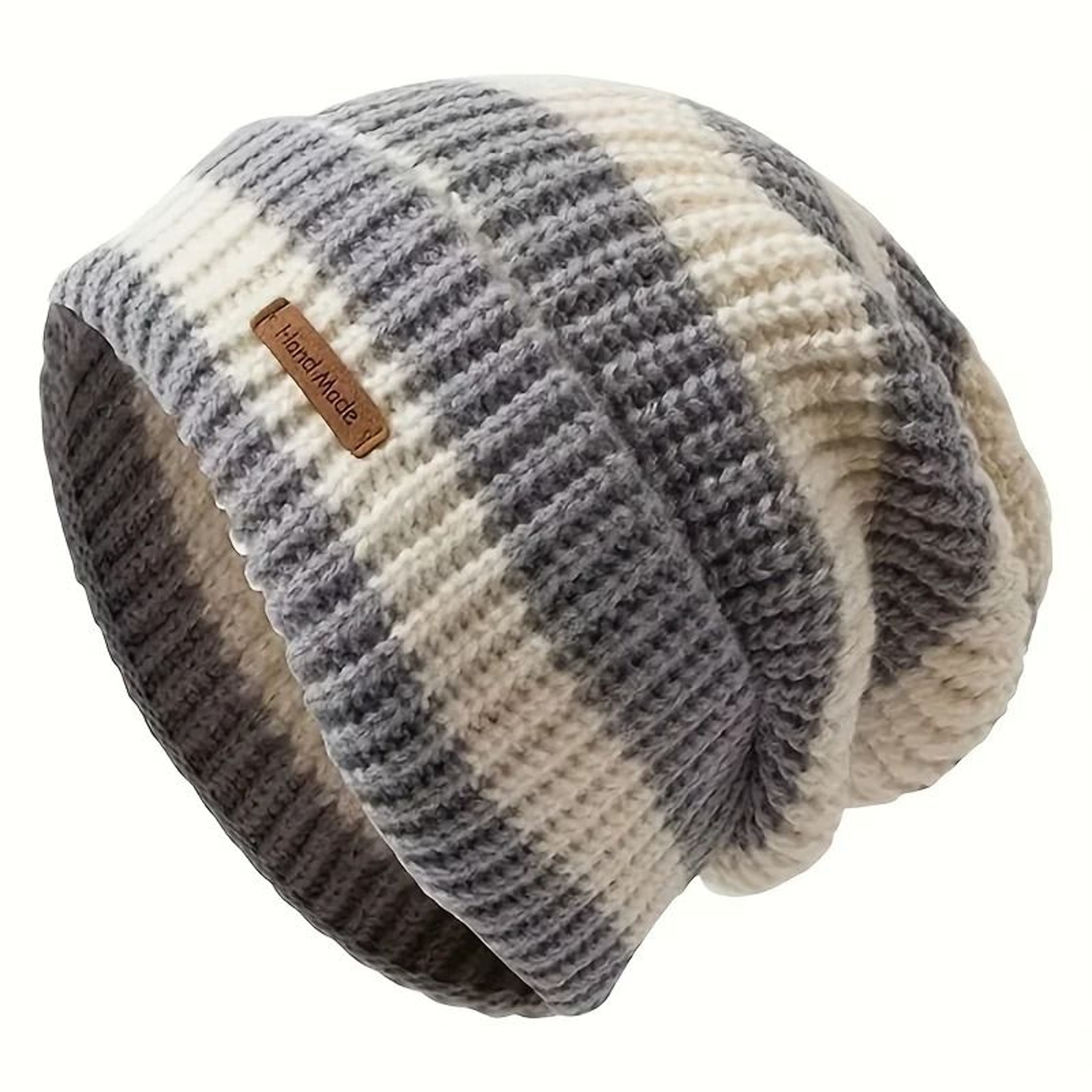 Korean Fashion Striped Knitted Hat  Lightweight Windproof Beanie For Men  Women 8