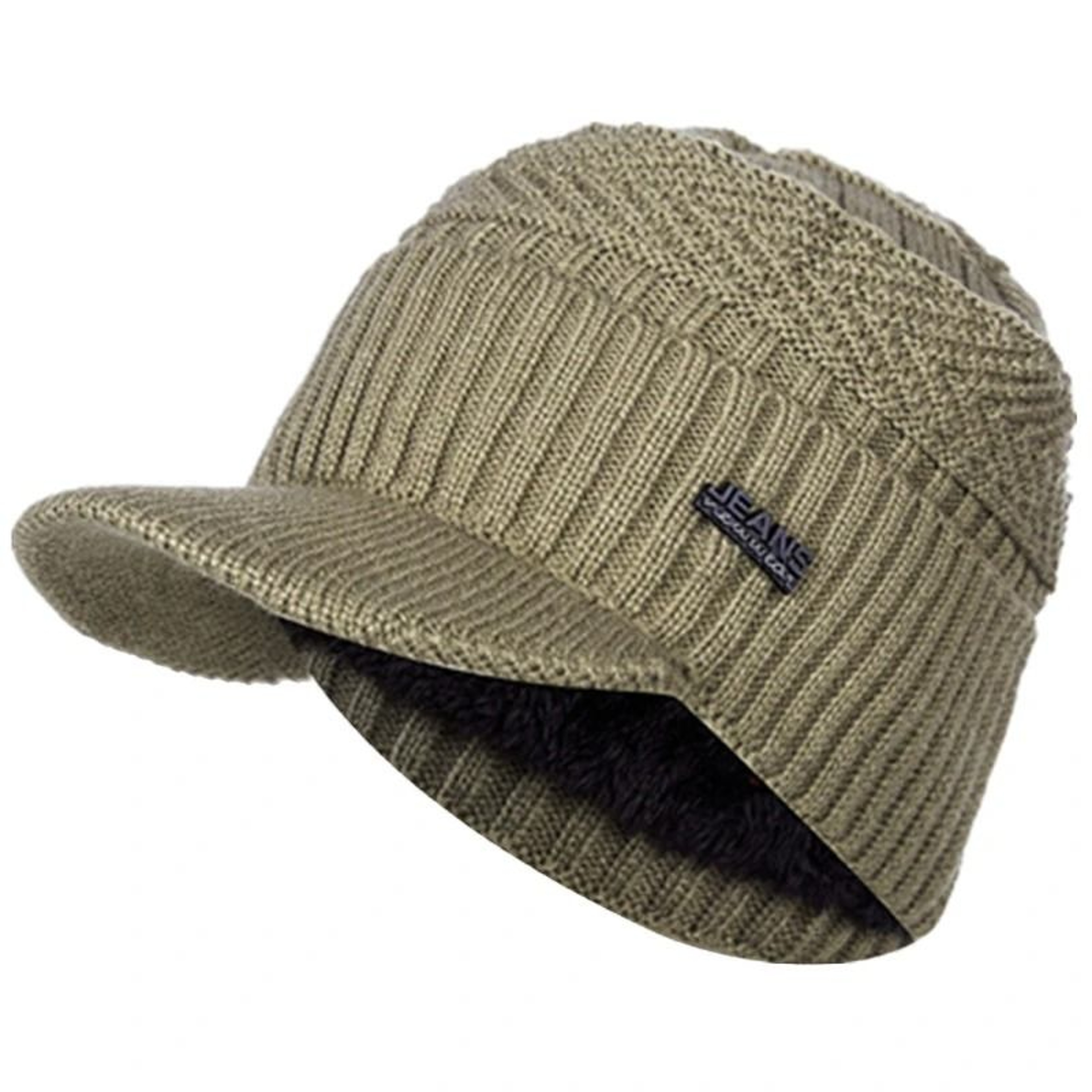 Thermal FurLined Beanie With Brim  UltraThick Winter Knit Cap For Men  Women 11