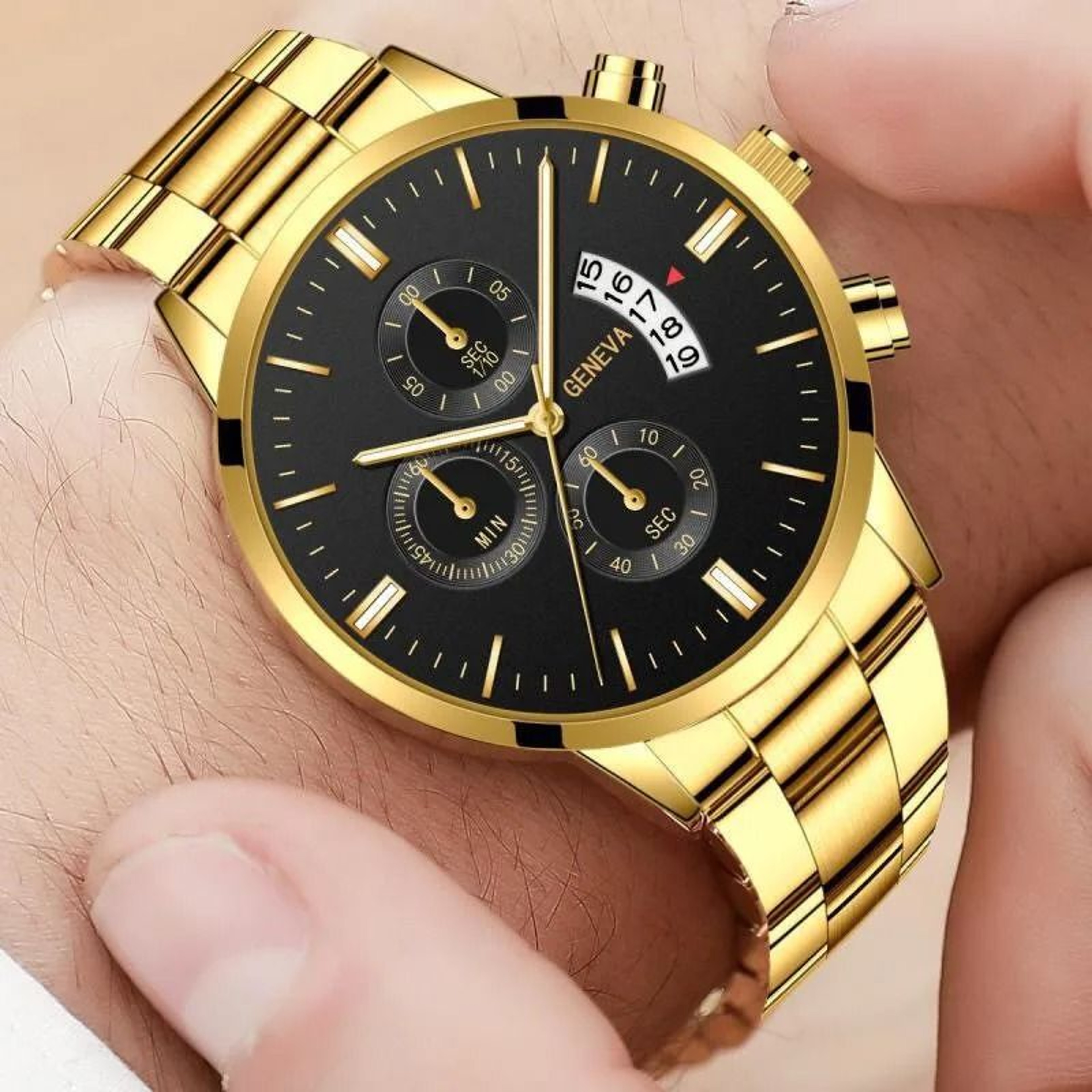 Luxury Mens Business Sports Watch  Precision Quartz Wristwatch With Calendar 5