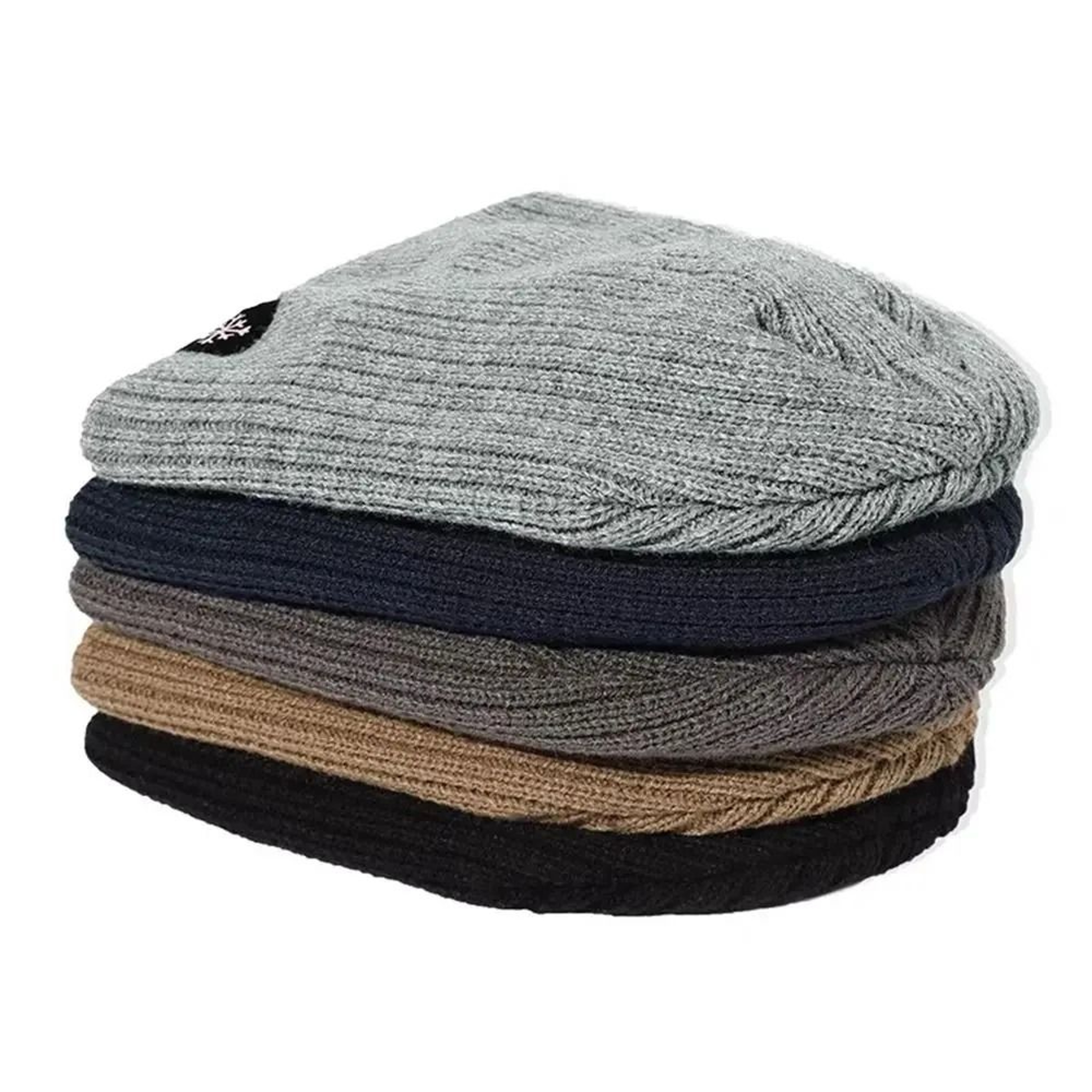 Unisex FleeceLined Knitted Beanie  Thick Thermal Ear Protection Hat For Outdoor Winter Sports 3