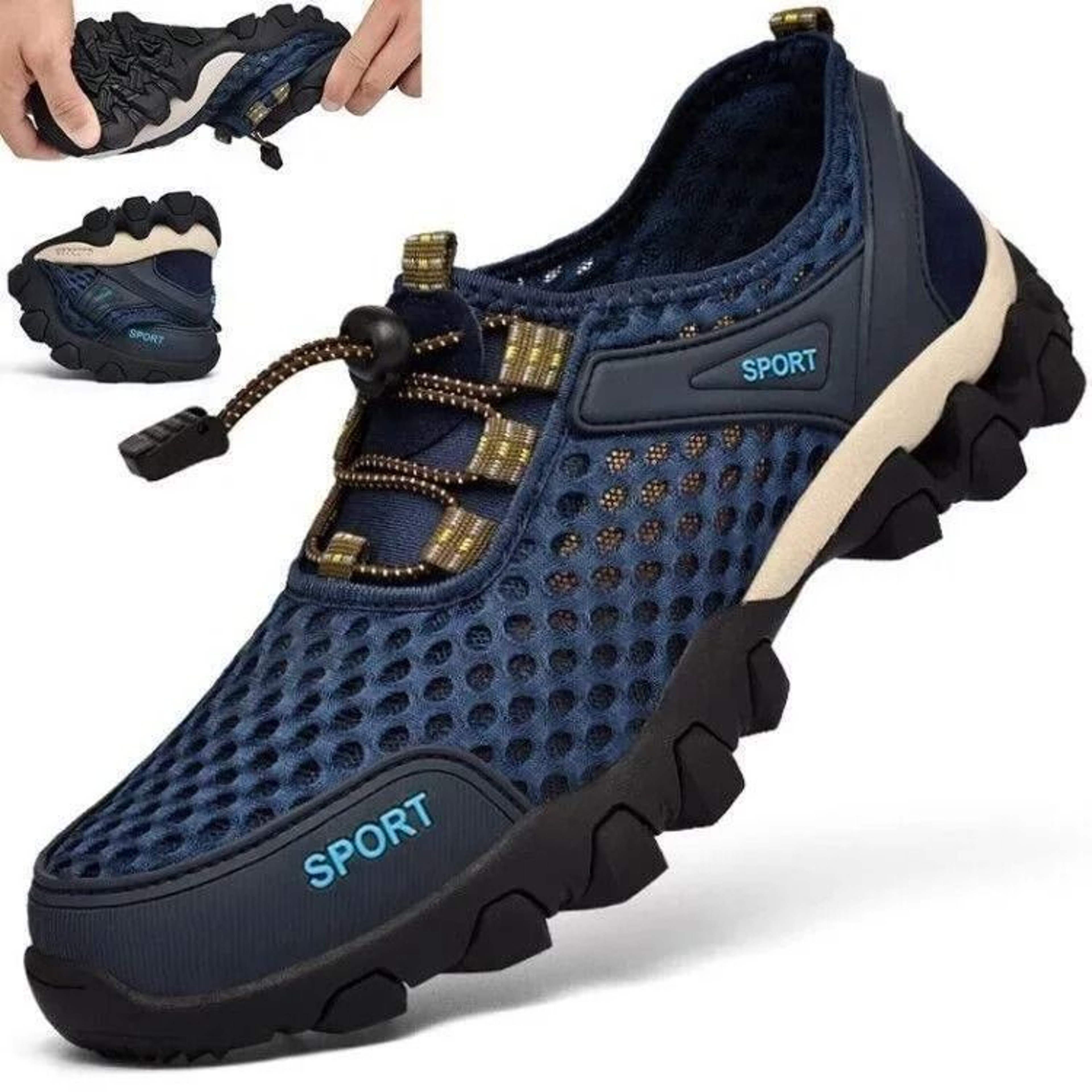 Summer Mens Mesh Sports Shoes  Breathable Lightweight Outdoor Running  Travel Sneakers 0