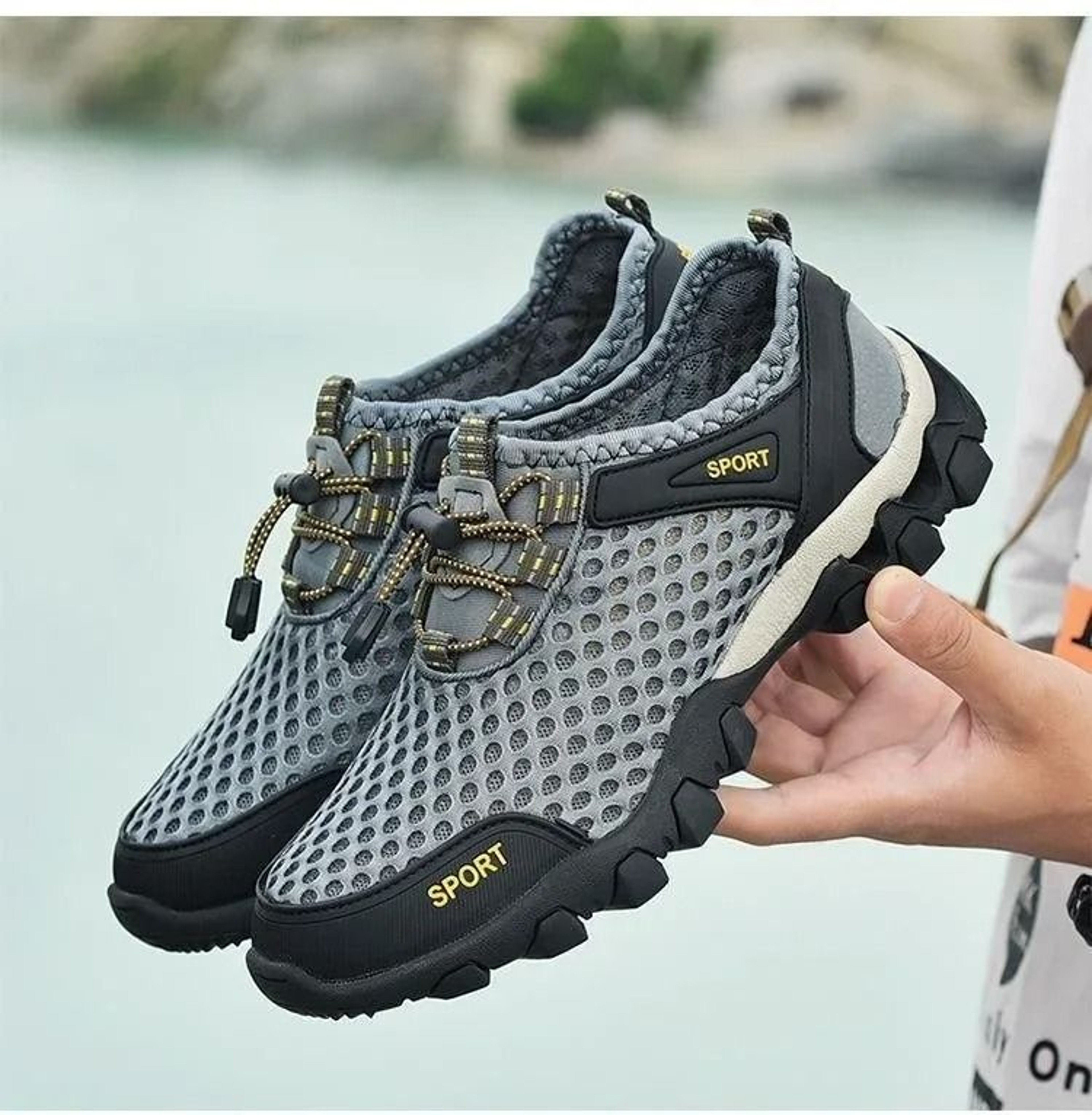 Summer Mens Mesh Sports Shoes  Breathable Lightweight Outdoor Running  Travel Sneakers 2