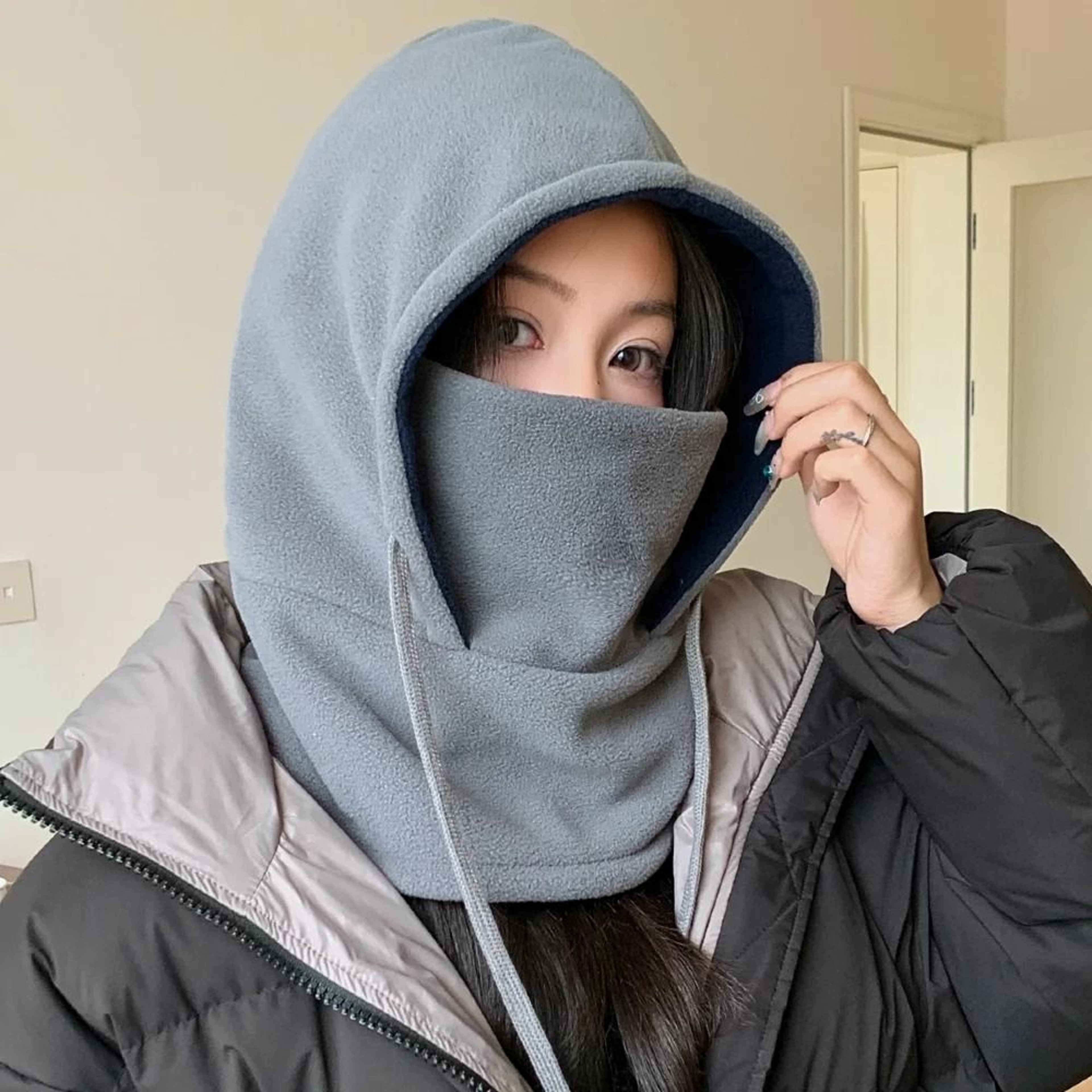 Unisex Winter Balaclava Hat  Windproof Thermal Cap With Integrated Face Mask 3