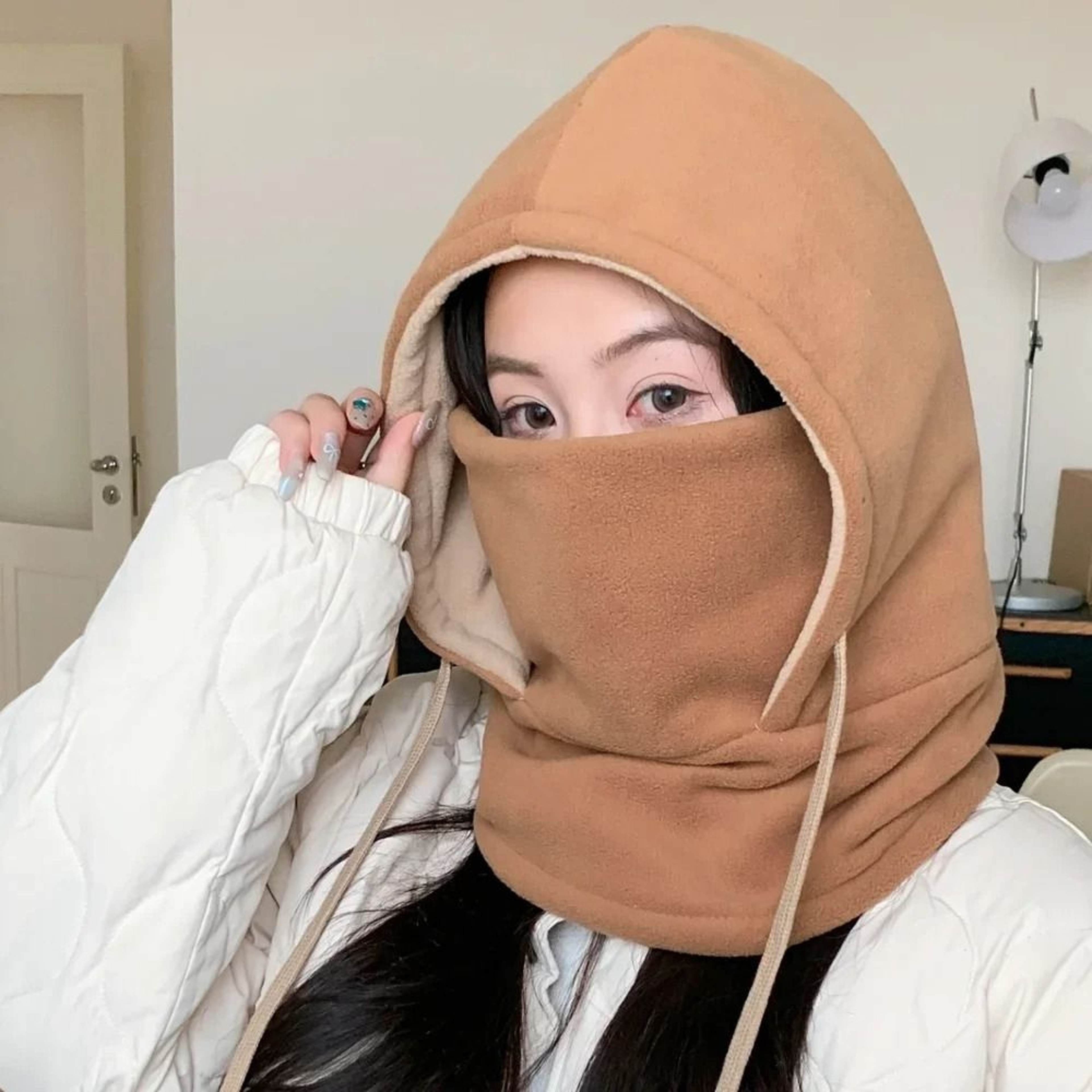 Unisex Winter Balaclava Hat  Windproof Thermal Cap With Integrated Face Mask 5