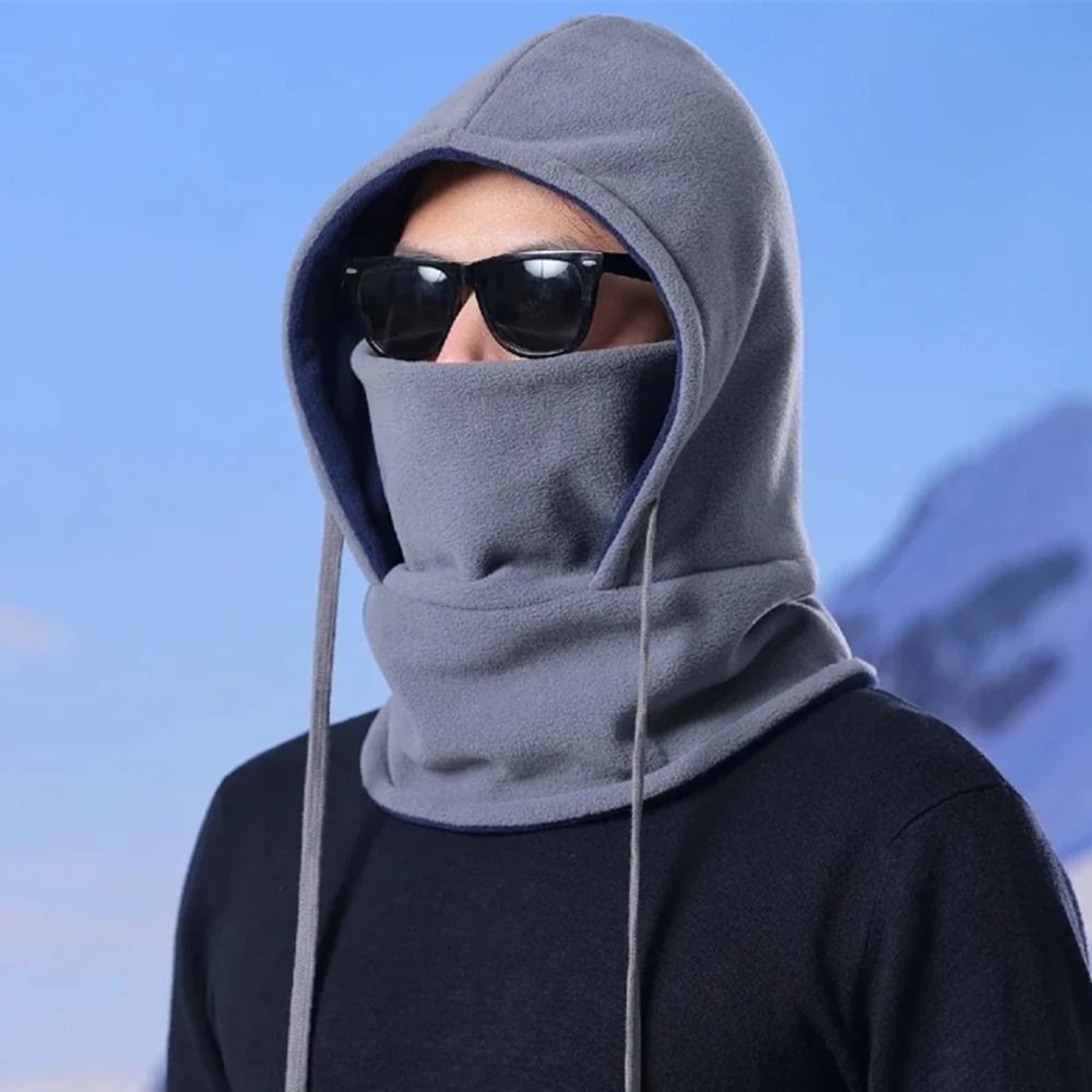 Unisex Winter Balaclava Hat  Windproof Thermal Cap With Integrated Face Mask 8