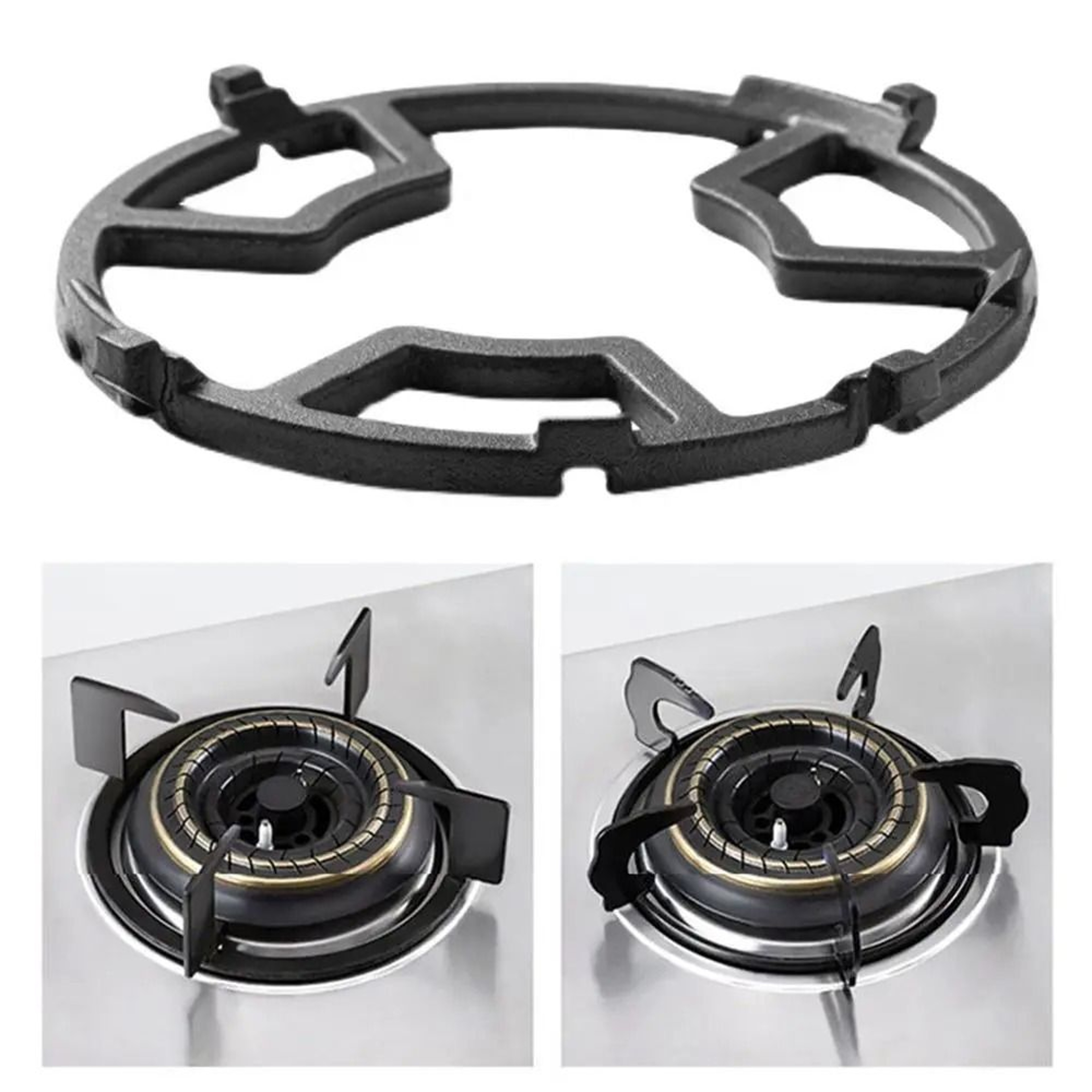 EnergySaving Universal Gas Hob Windshield  HeavyDuty AntiSlip Cast Iron Cover 1