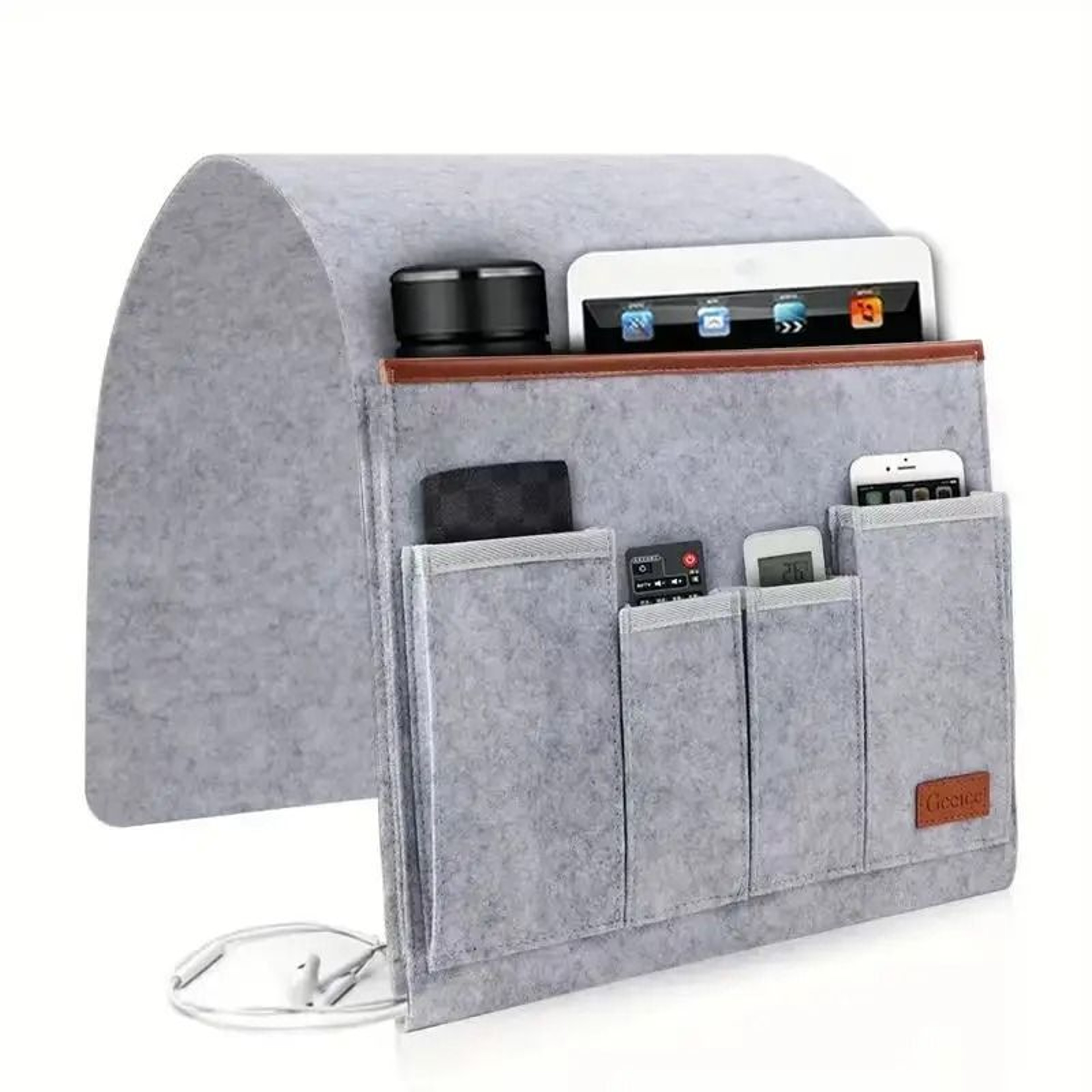 Household Armchair Caddy  Premium Felt Couch  Recliner Armrest Organizer 8