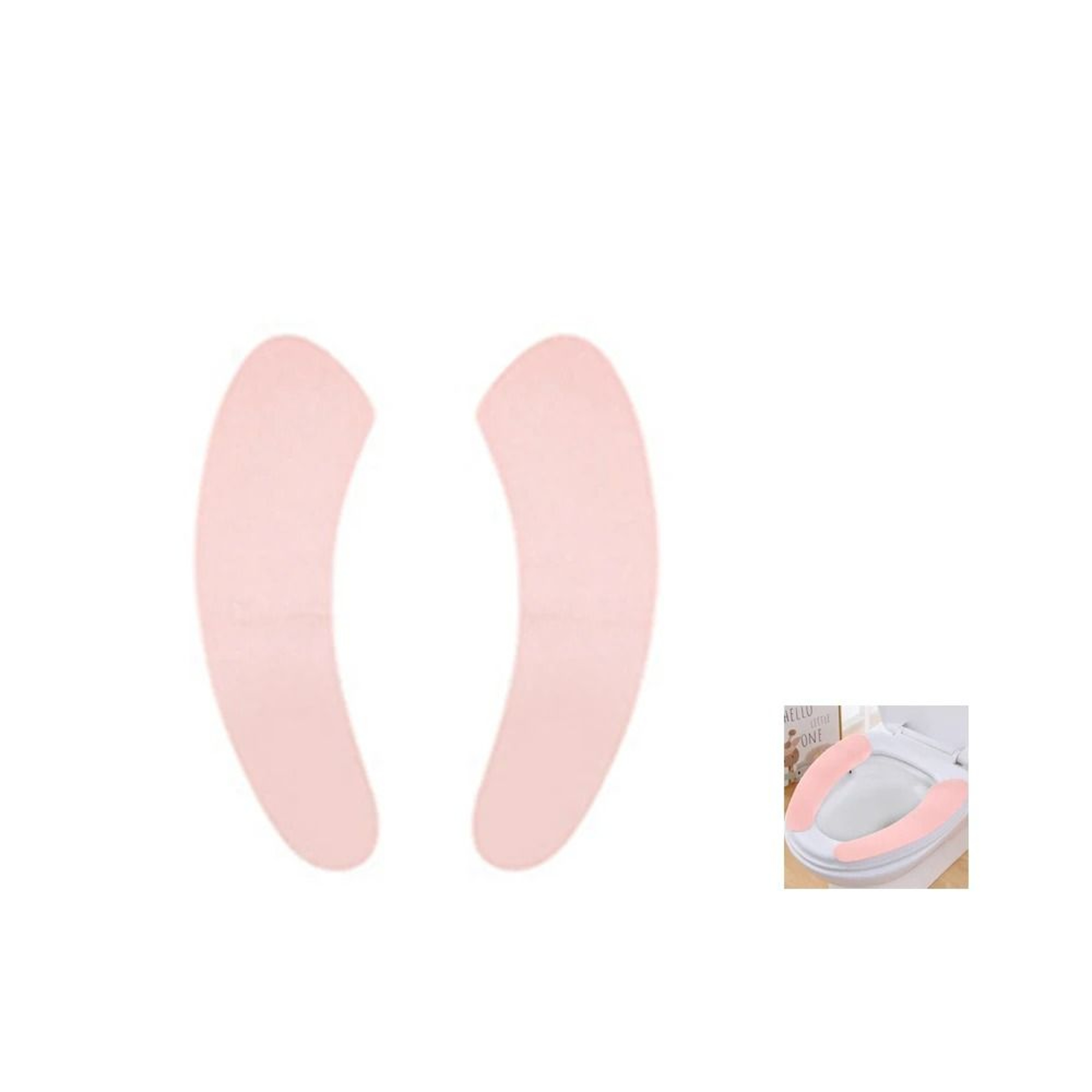 SelfAdhesive Plush Toilet Seat Pads  1 Pair Washable Sticky Thermal Closestool Mat 7