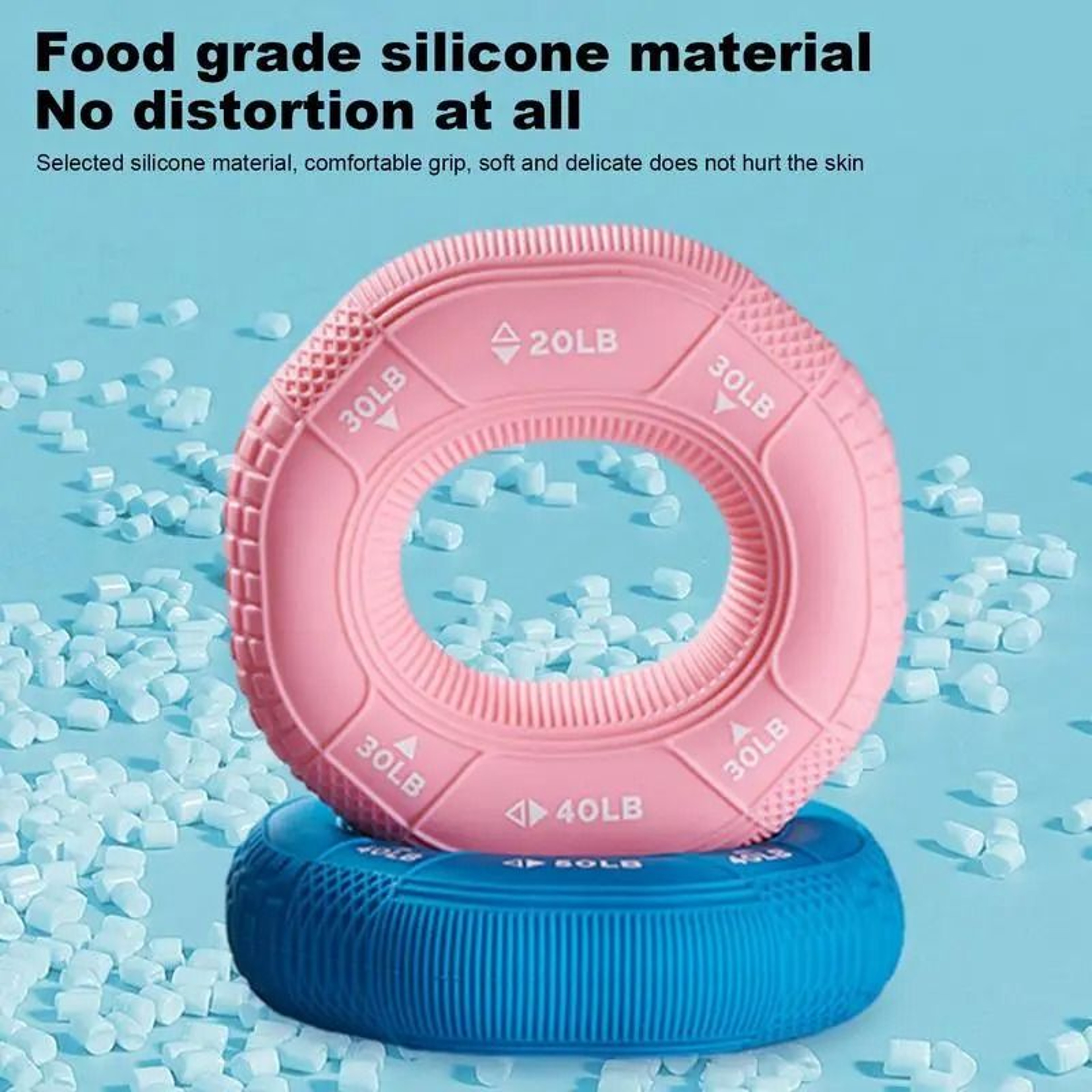 Silicone Adjustable Hand Grip  MultiLevel Finger Gripping Ring  Forearm Trainer 3