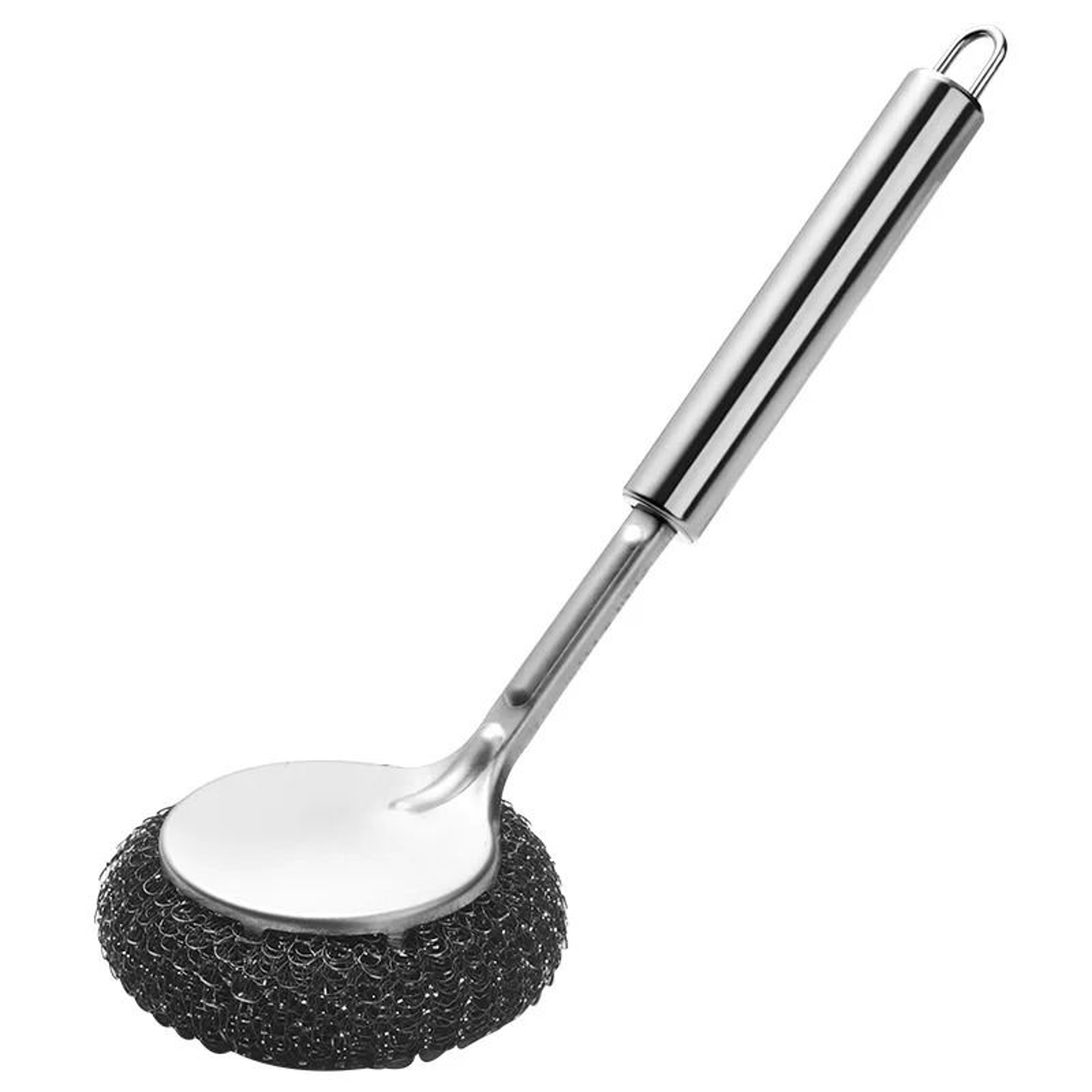 Stainless Steel Wire Ball Brush  Long Handle Pot  Sink Scrubber 6