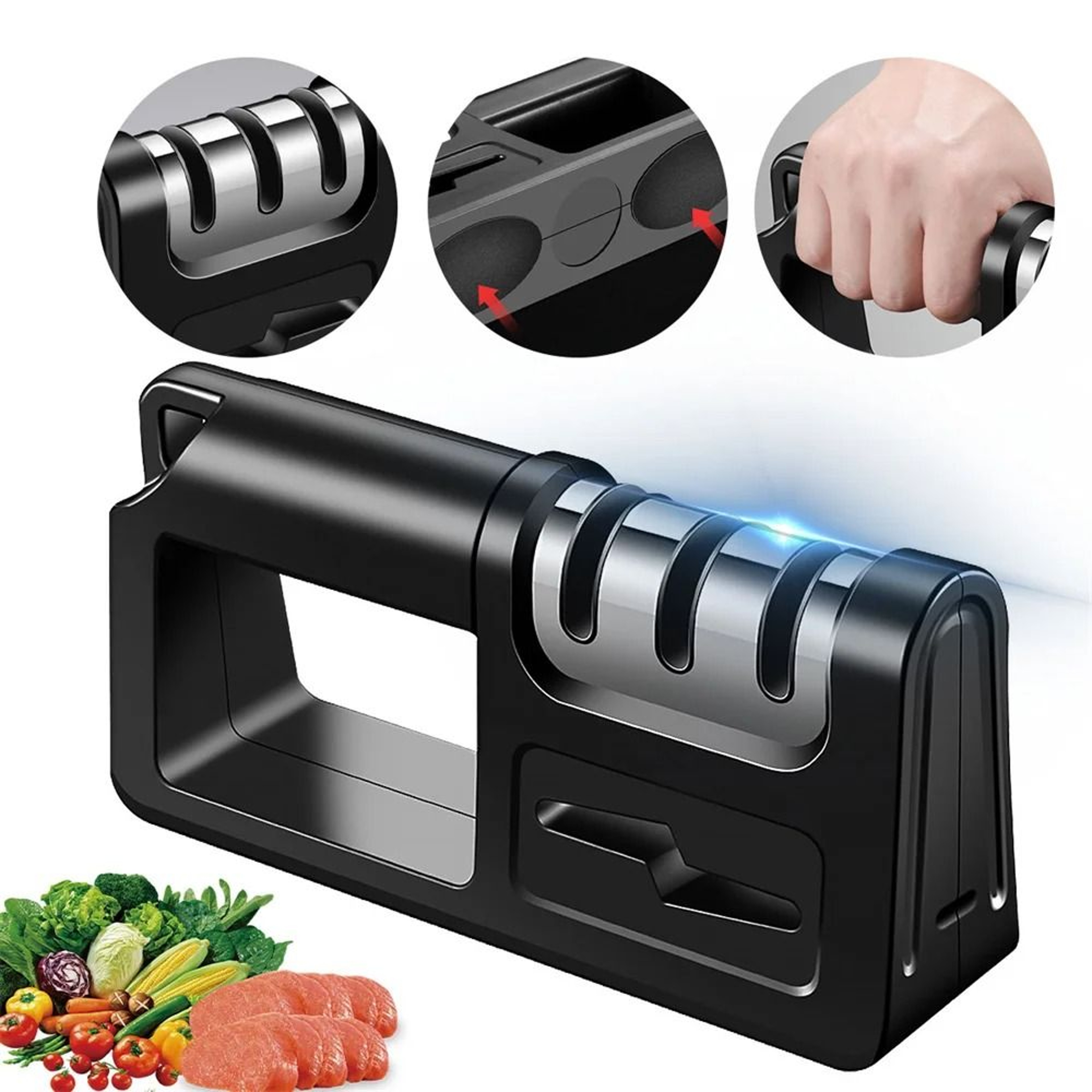 4in1 Stainless Steel Knife Sharpener  Adjustable MultiStage Sharpening Tool 6