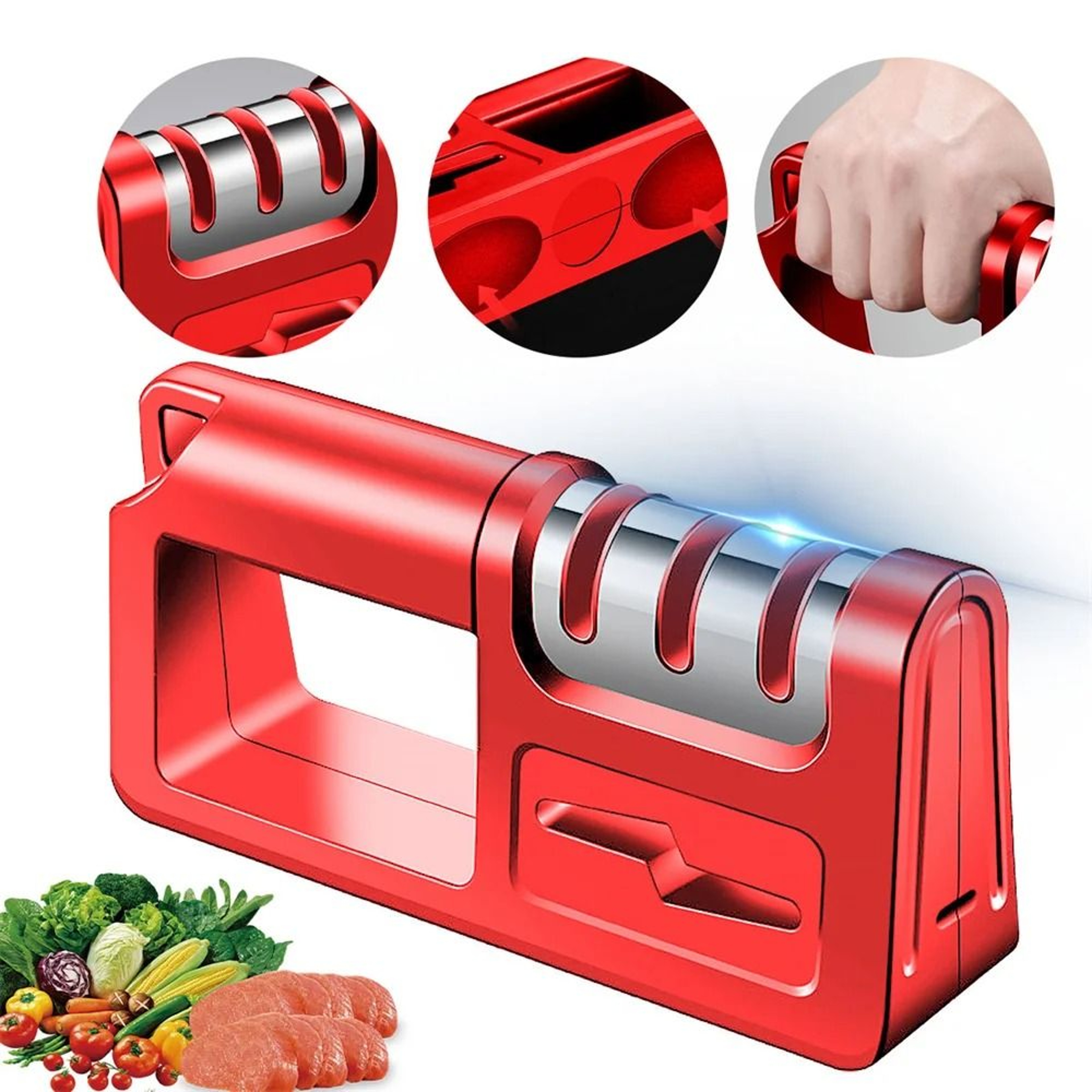 4in1 Stainless Steel Knife Sharpener  Adjustable MultiStage Sharpening Tool 7