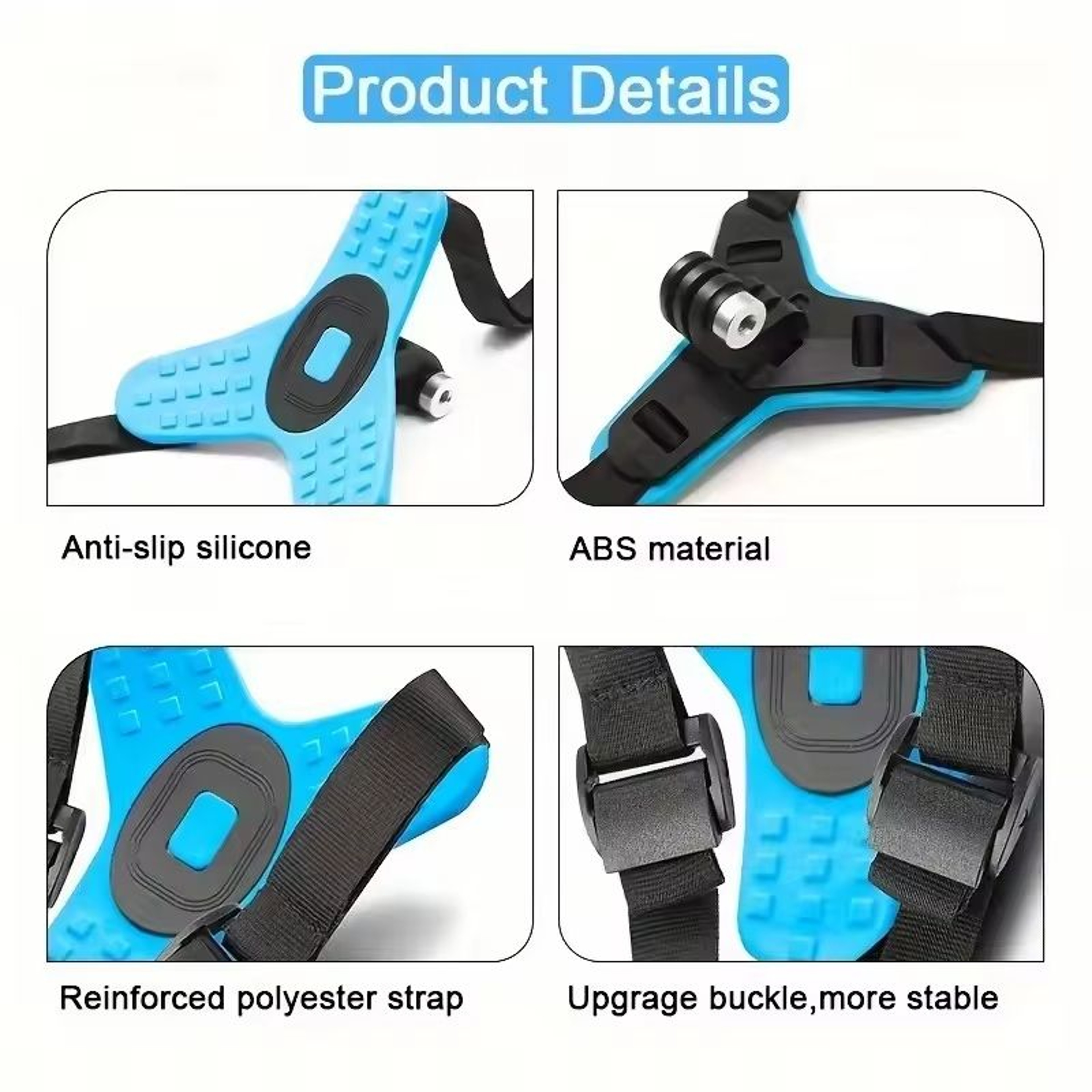 Motorcycle Helmet Chin Mount  Secure Action Camera Support For GoPro  DJI 4