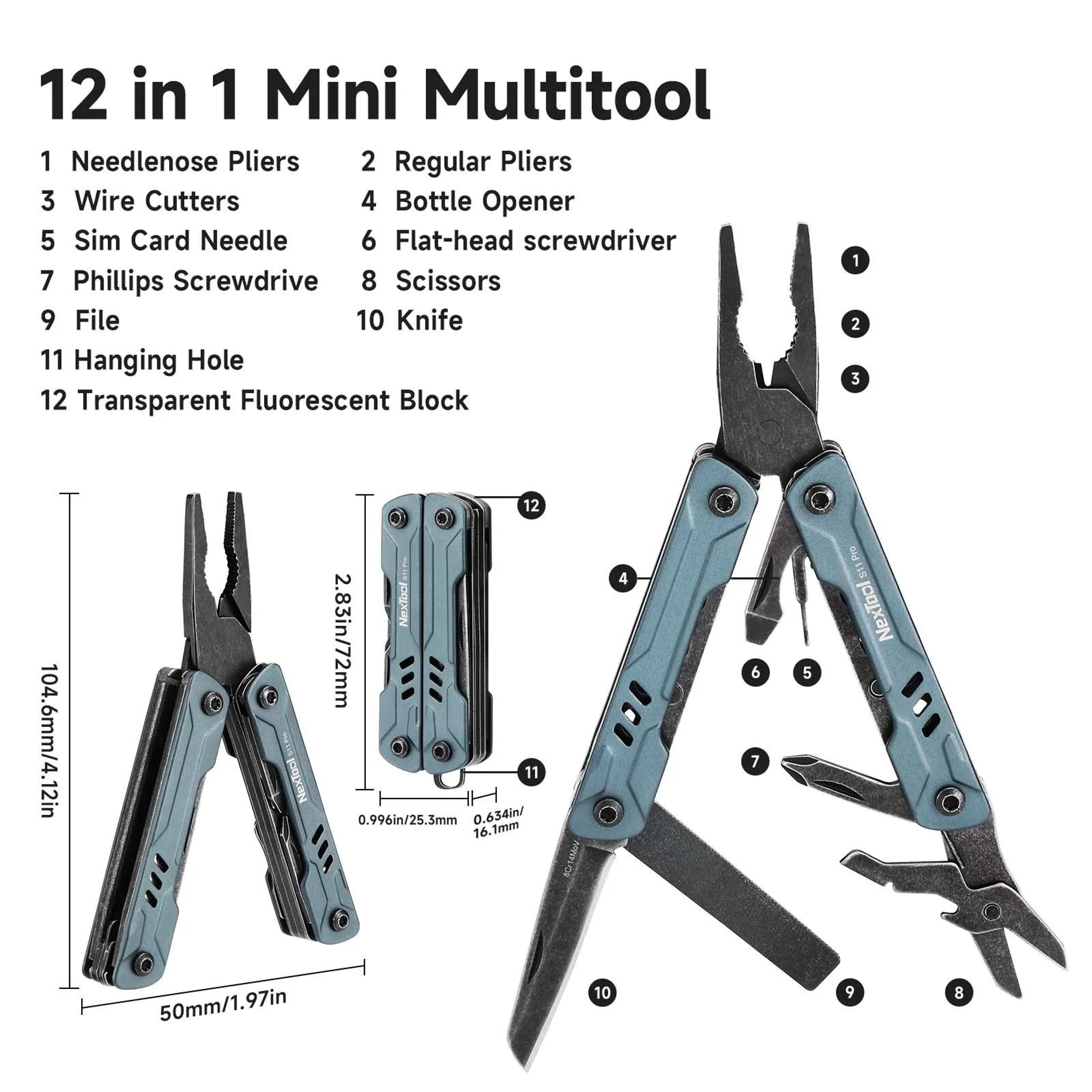 12In1 MultiTool  Portable EDC Pliers  Folding Outdoor Equipment 1