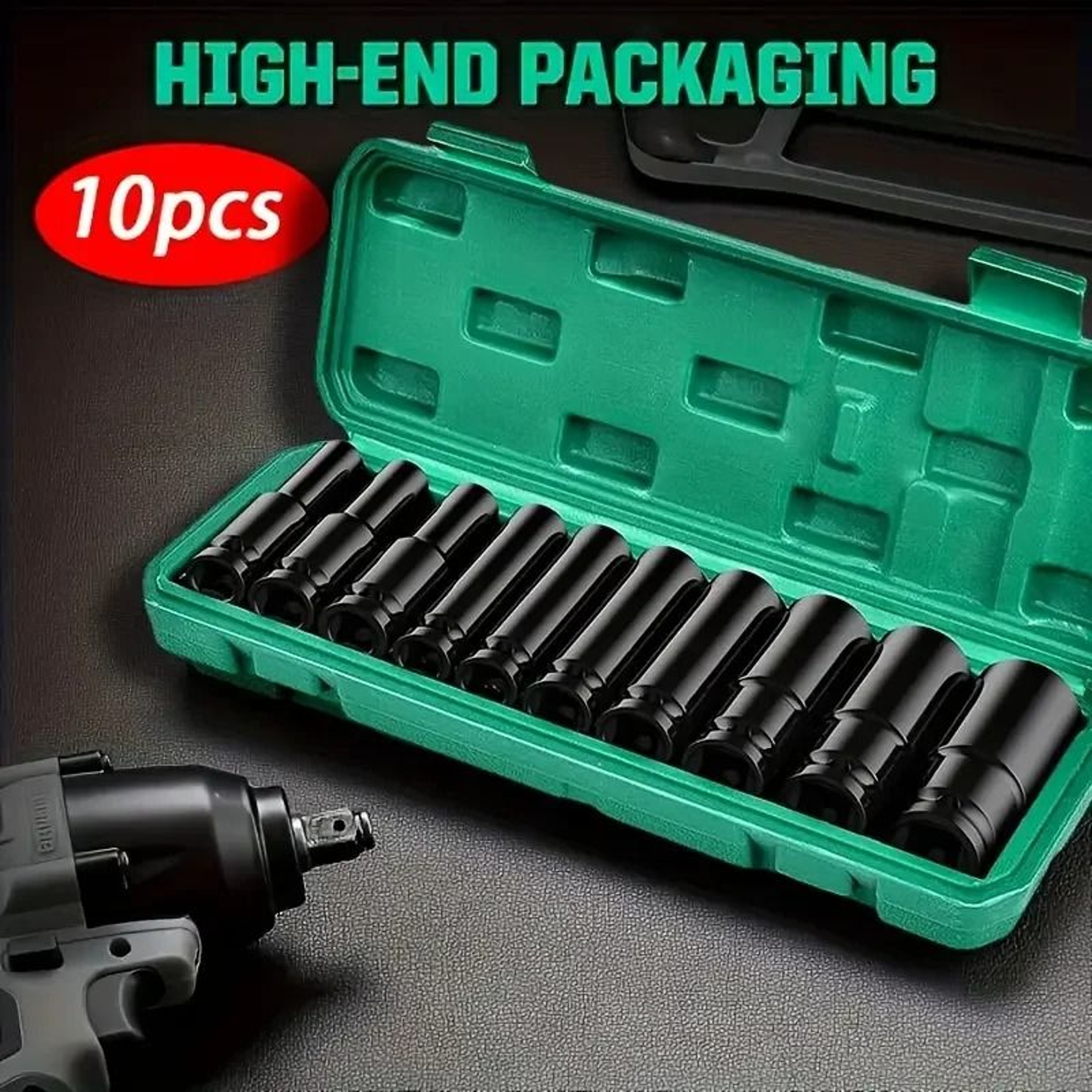 Drive Metric Impact Socket Set  HeavyDuty Deep Universal Socket Set For Pneumatic Tools 2
