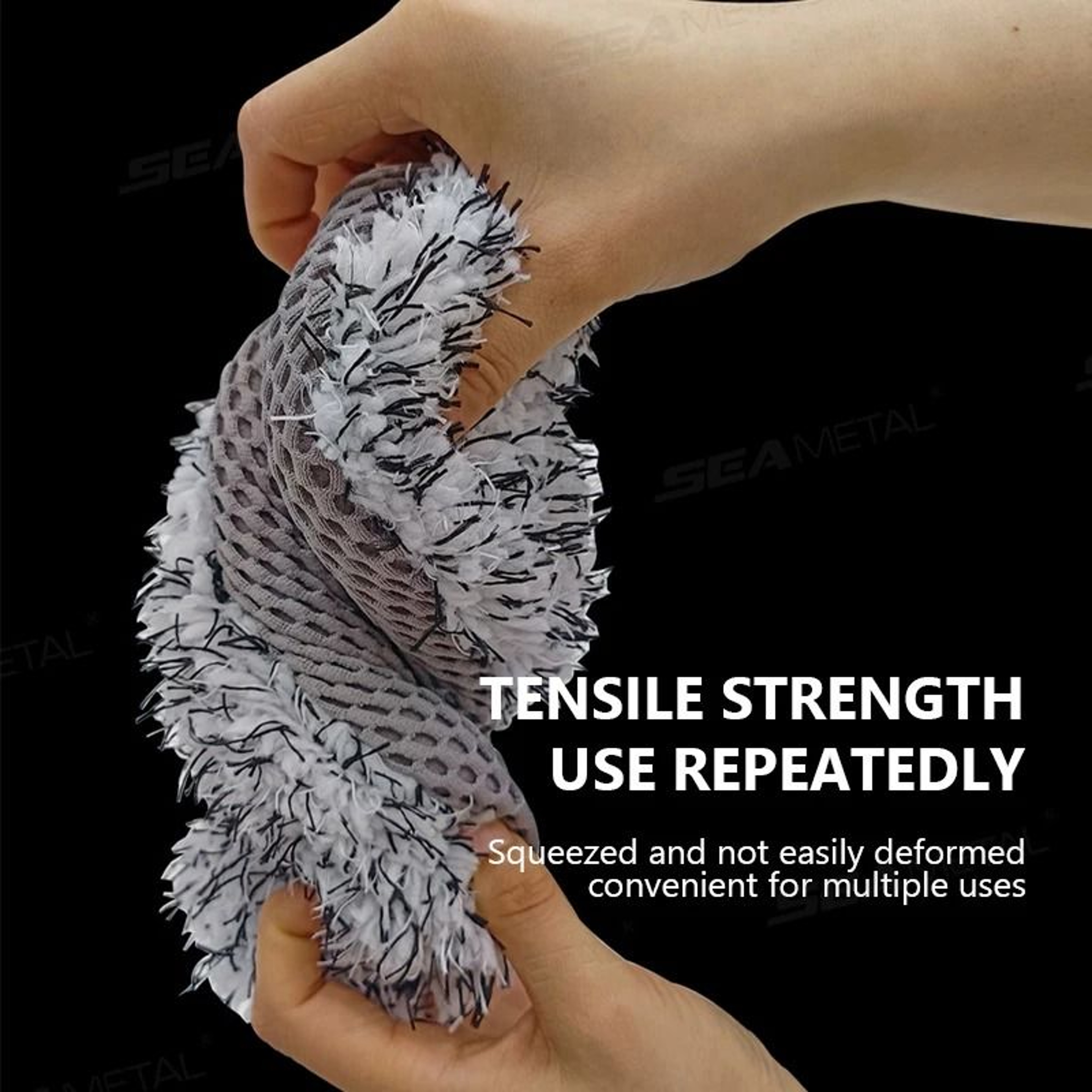 Microfiber Car Wash Sponge  TwoSided ScratchFree Plush  Mesh Cleaning Tool 5
