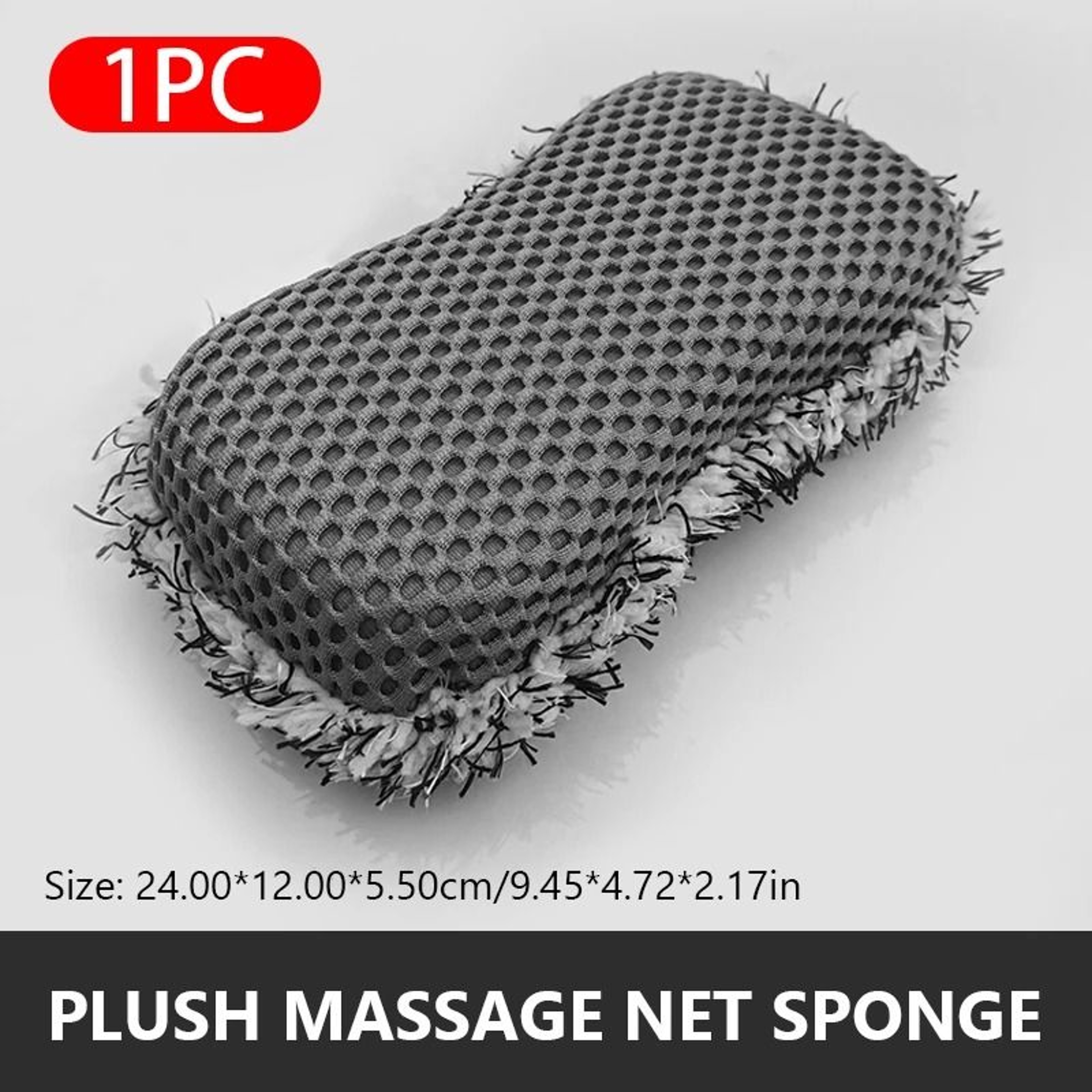 Microfiber Car Wash Sponge  TwoSided ScratchFree Plush  Mesh Cleaning Tool 7
