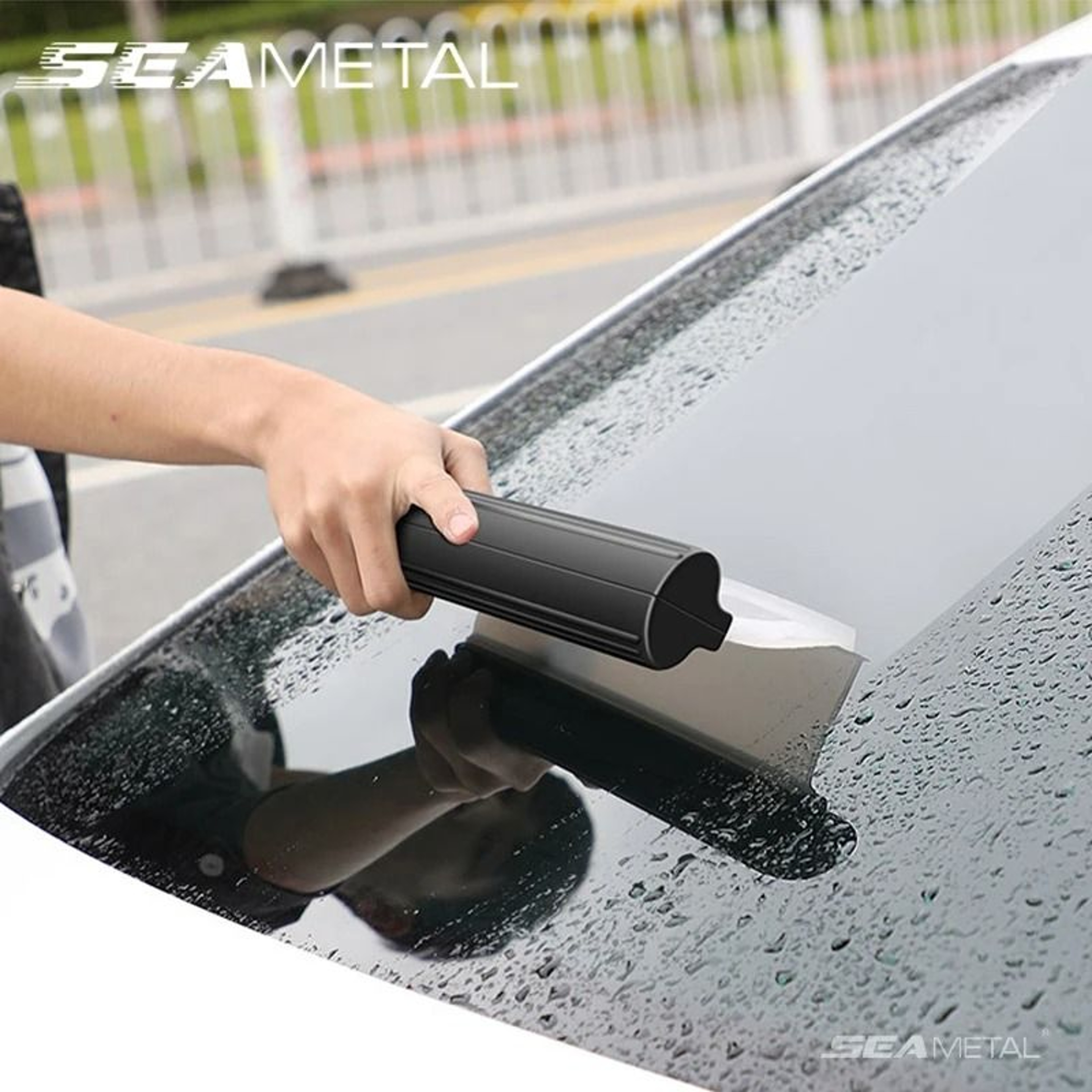 Flexible Soft Silicone Water Wiper  HighEfficiency Glass Scraper  Squeegee Tool 5