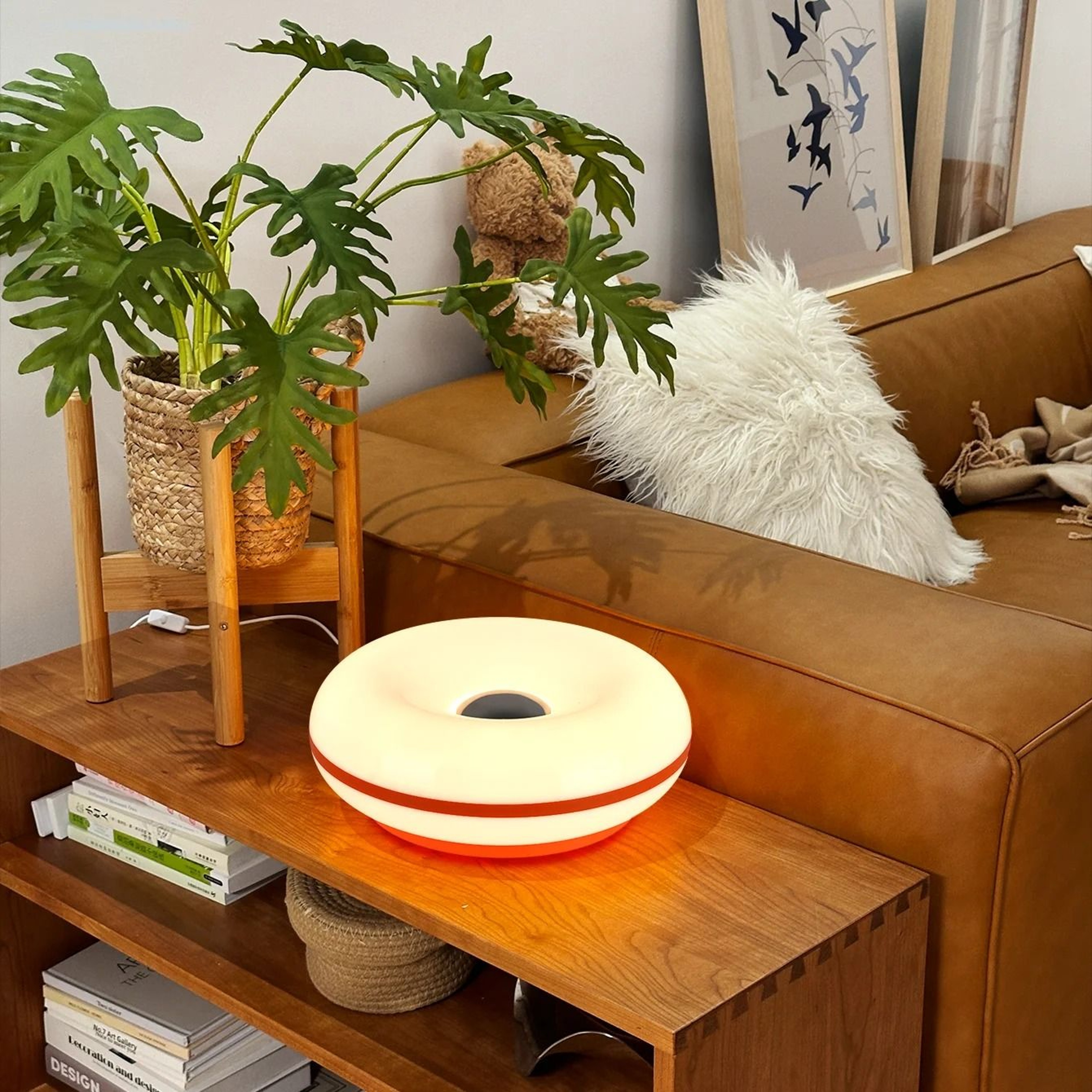 Bauhaus Donut Table Lamp  USBPowered Ambient Bedside  Living Room Decor 6