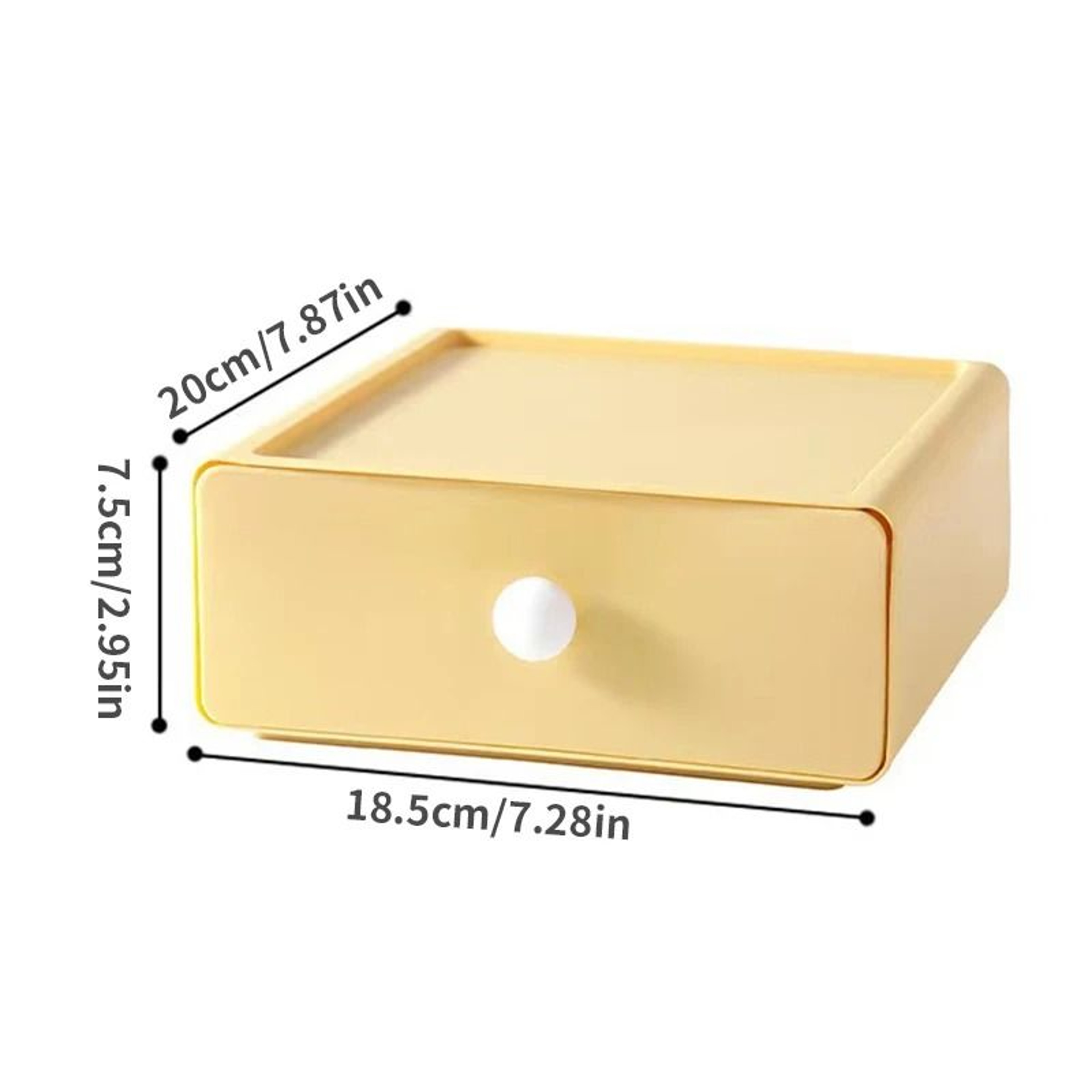 Single Desk Drawer Storage Box  Stackable Desktop Organizer For Stationery  Sundry Supplies 5