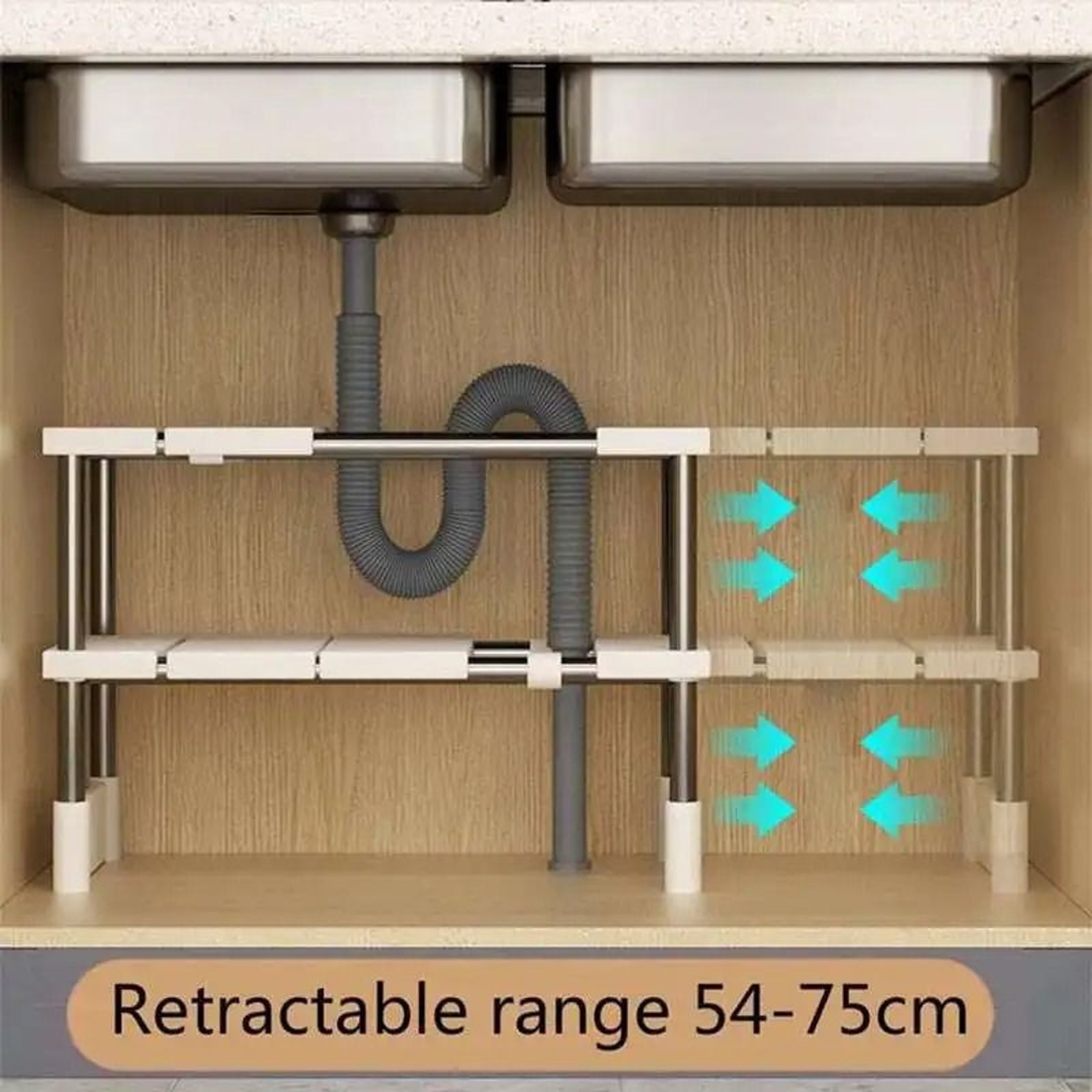 Stackable Wardrobe Partition Rack  Telescopic Closet Sorting Shelves  Clothing Organizer 1