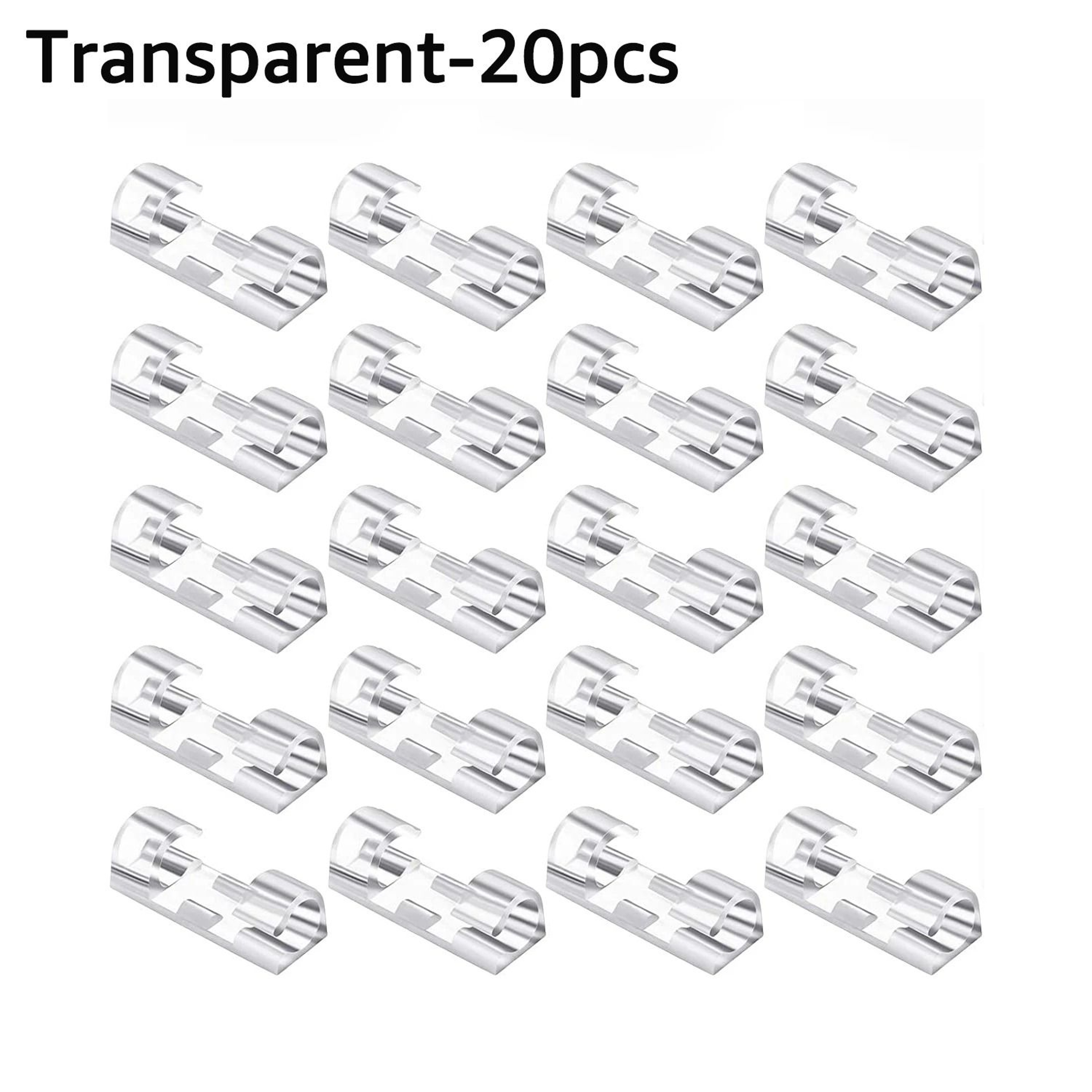 Desktop  Wall Cable Organizer Clips  20pc HeavyDuty Wire Management System 5