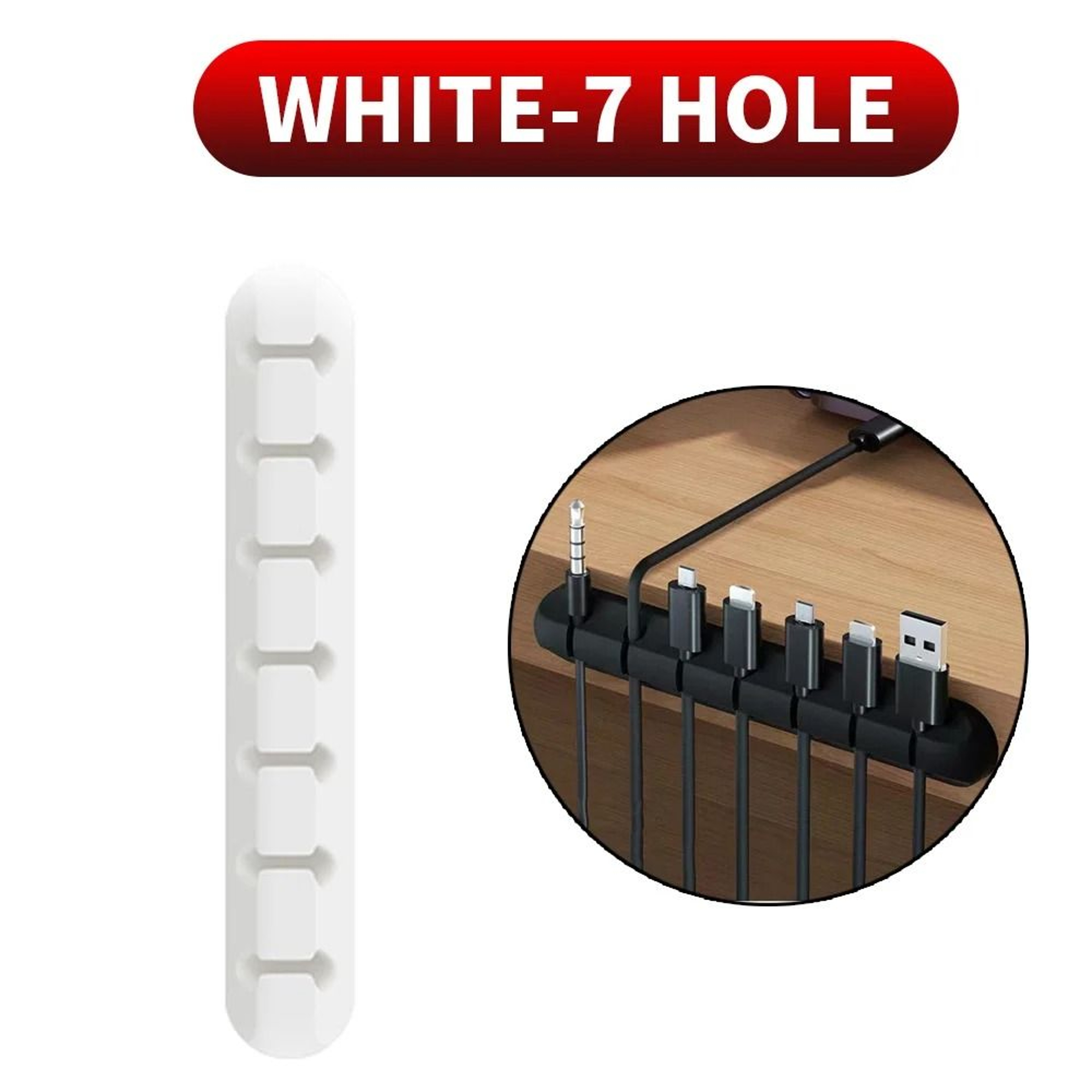 Silicone Cable Cord Organizer  MultiSlot USB Winder  SelfAdhesive Management Clips 8