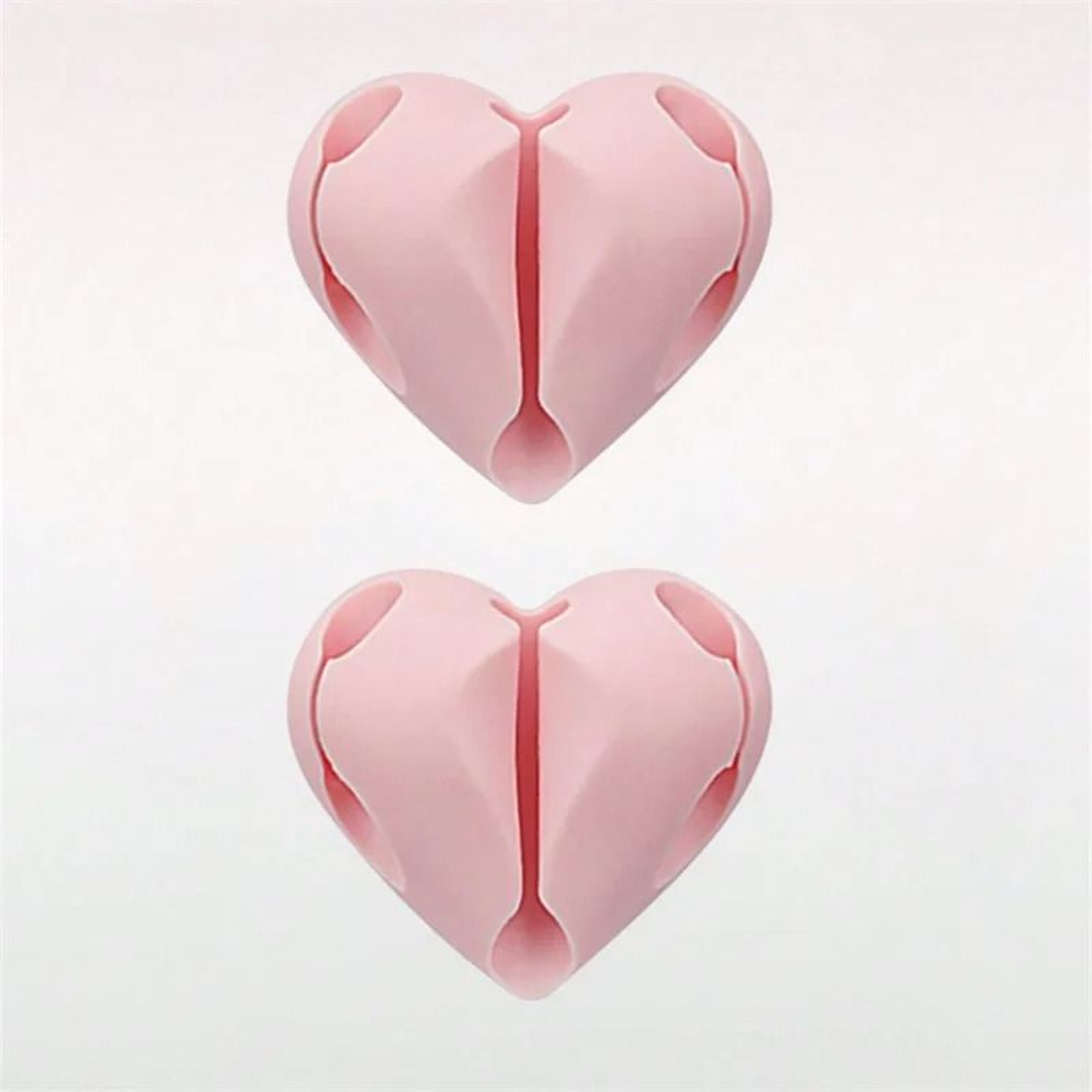 2Piece HeartShaped Mini Cable Winder Set  Decorative USB Charging Cable Clips  Desk Tidy Organizers 8