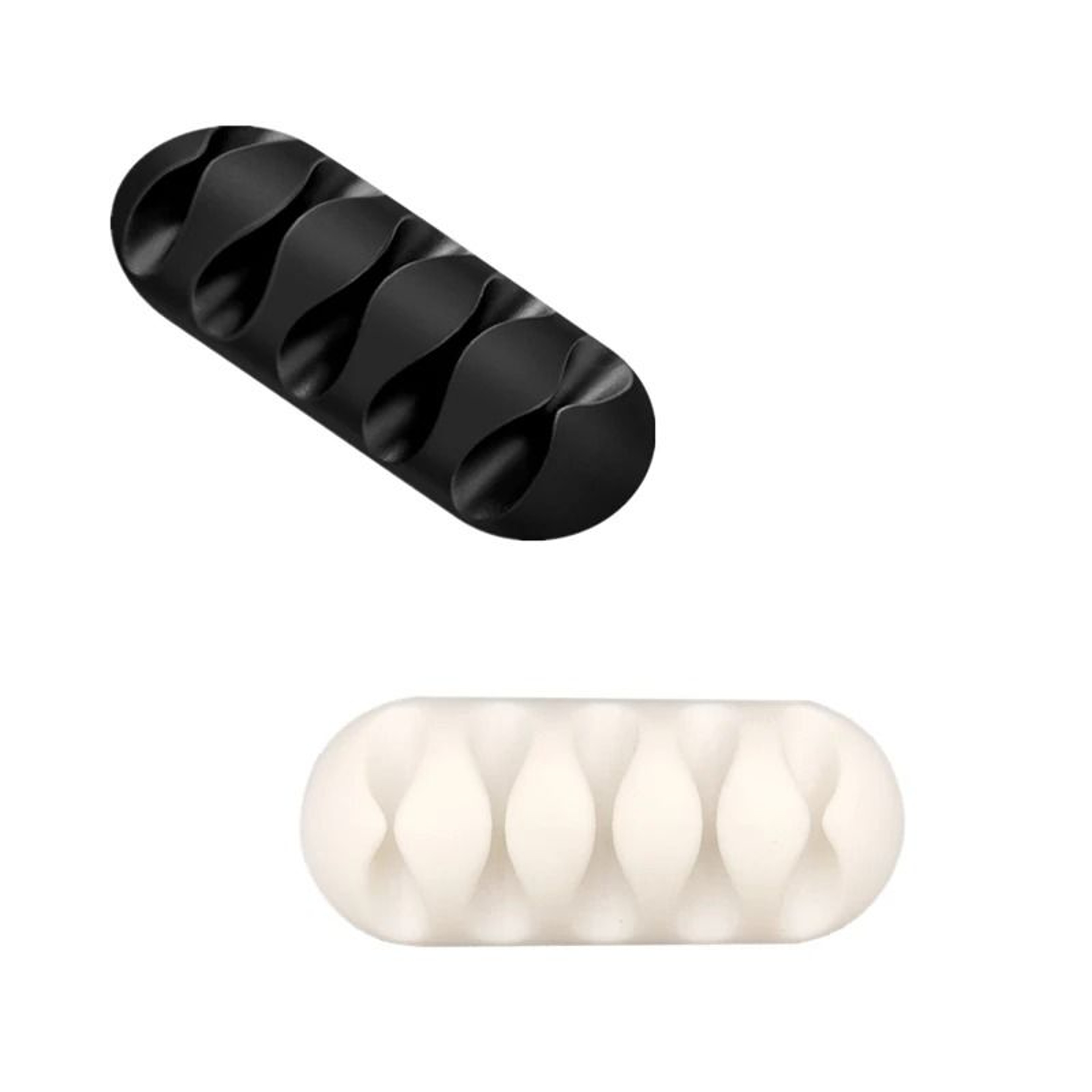 Silicone Round Cable Organizer  MultiSlot USB Charger Cord Clips  Desk Tidy Management System 4