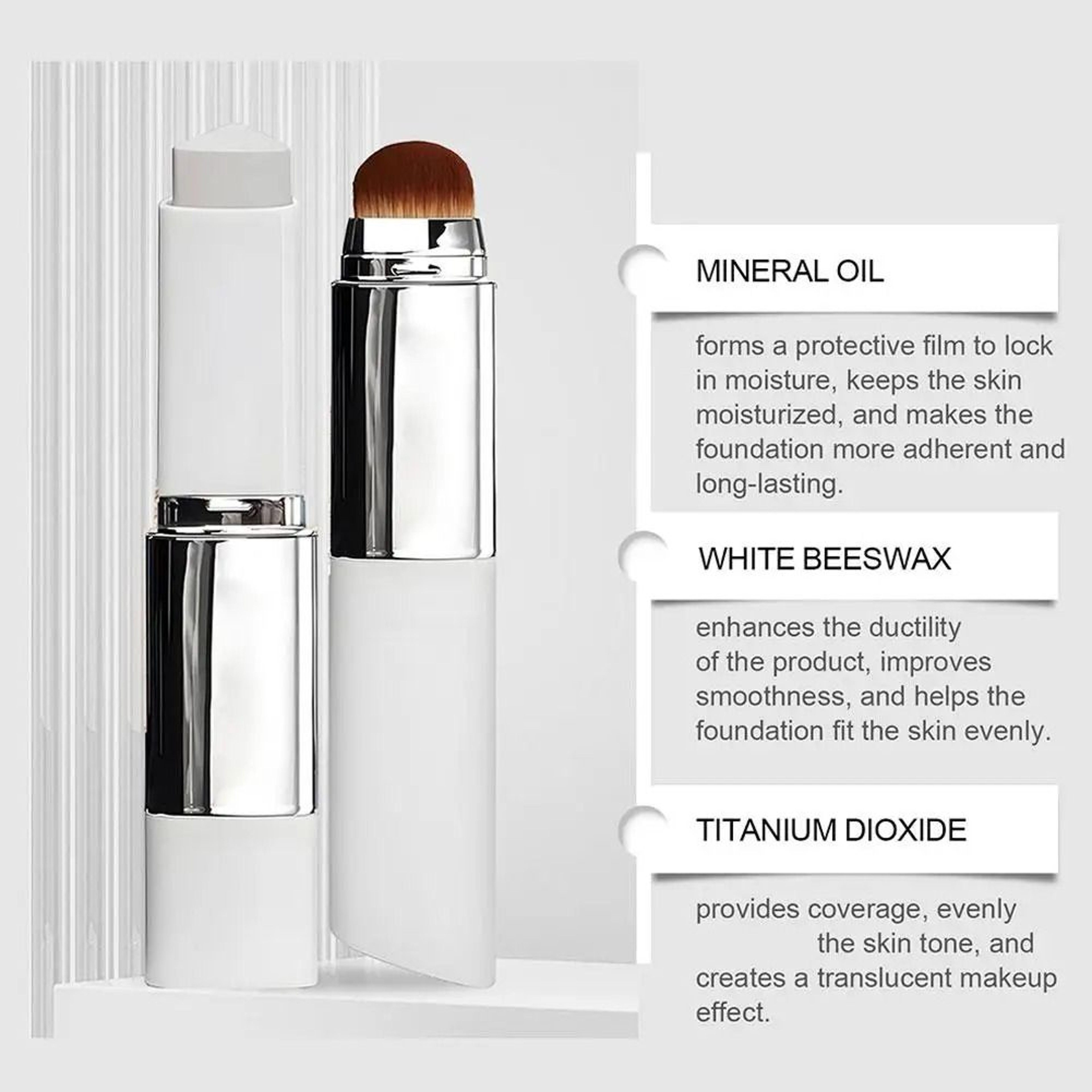 2in1 ColorChanging Foundation Stick  Lightweight Moisturizing  Brightening Liquid Base 4
