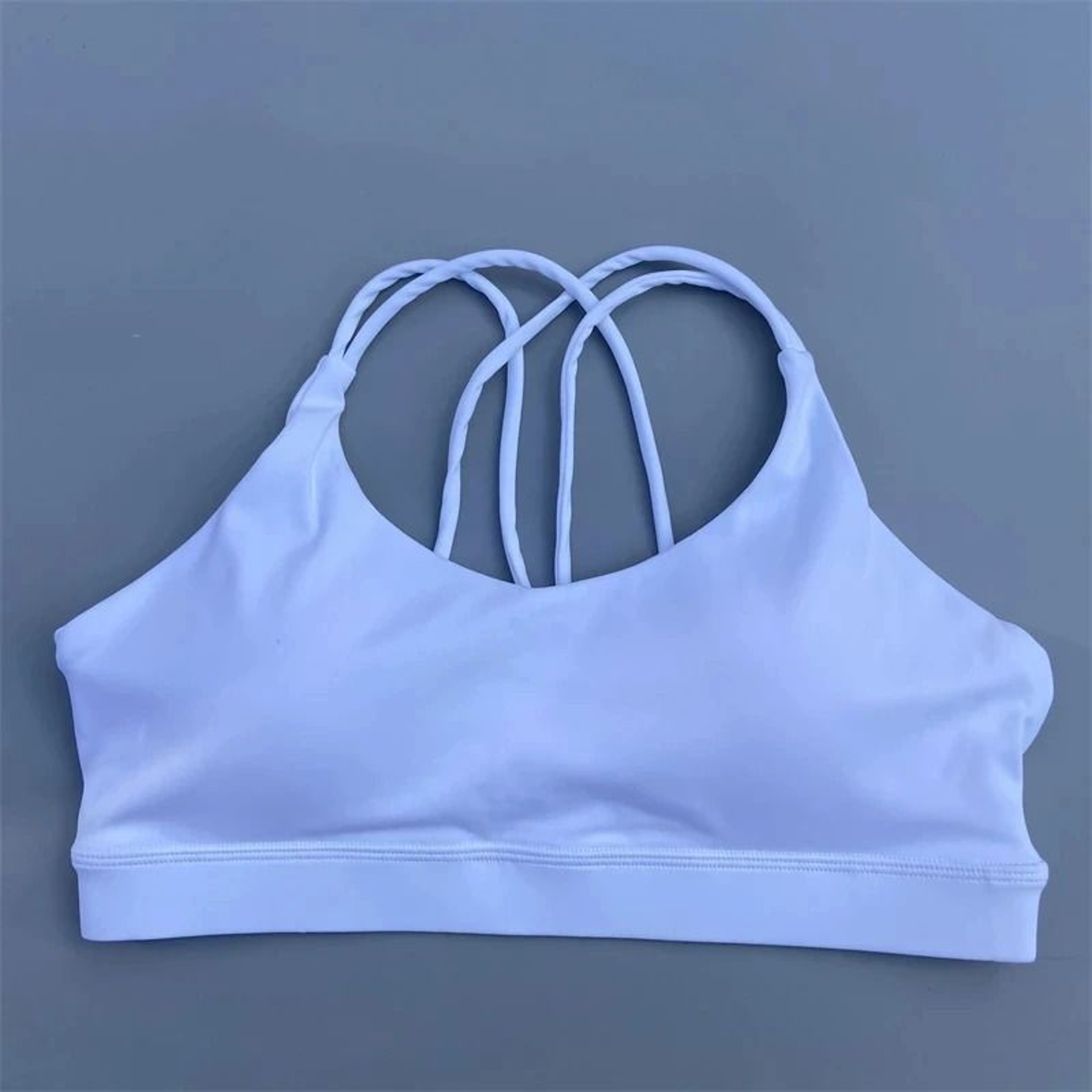 HighStrength Fitness Bra  Soft Solid Color Tight Sport Top With Integrated Chest Pad 3
