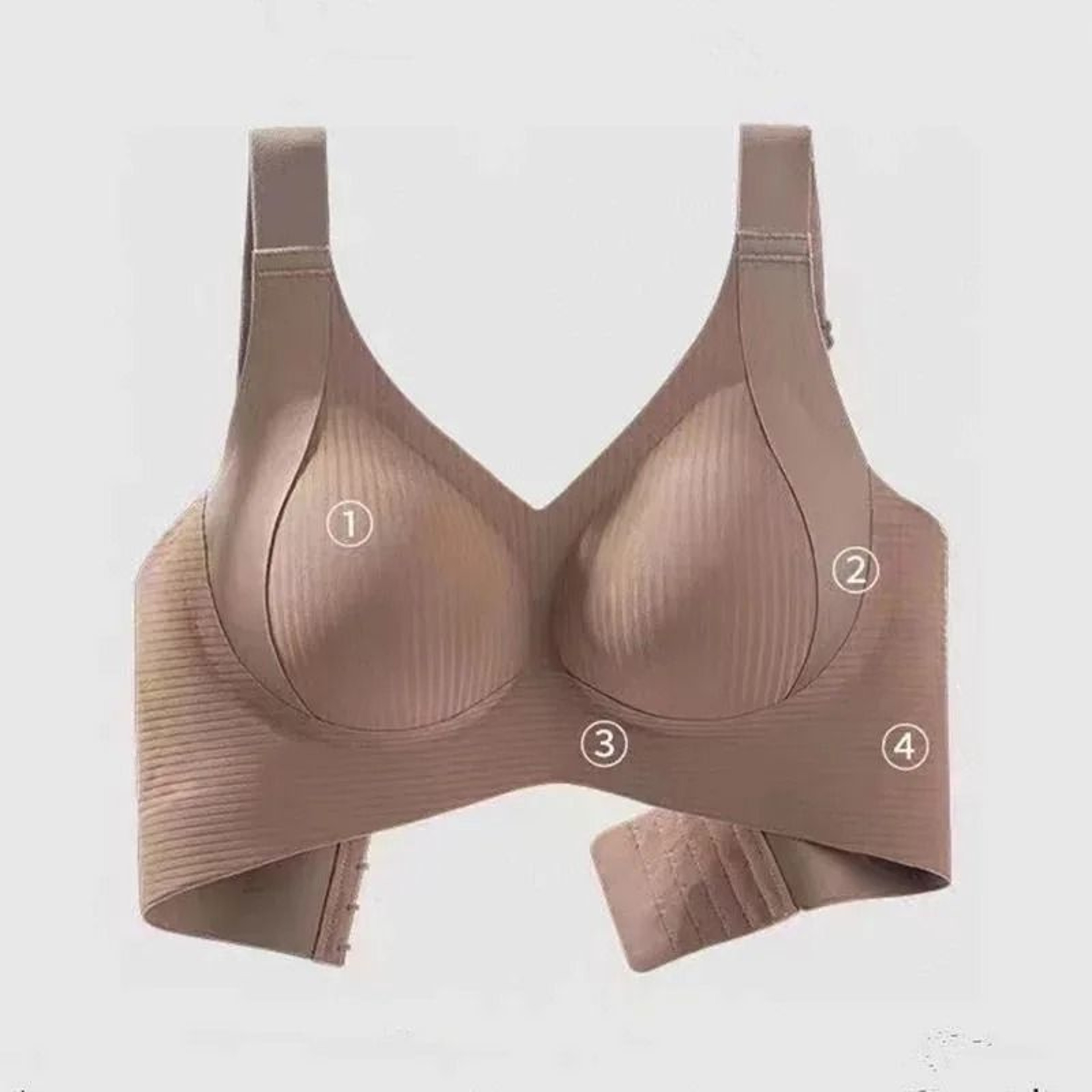 Large Size Traceless Womens Underwear  Breathable HighQuality Bra Without Steel Rings For Sports  G 1