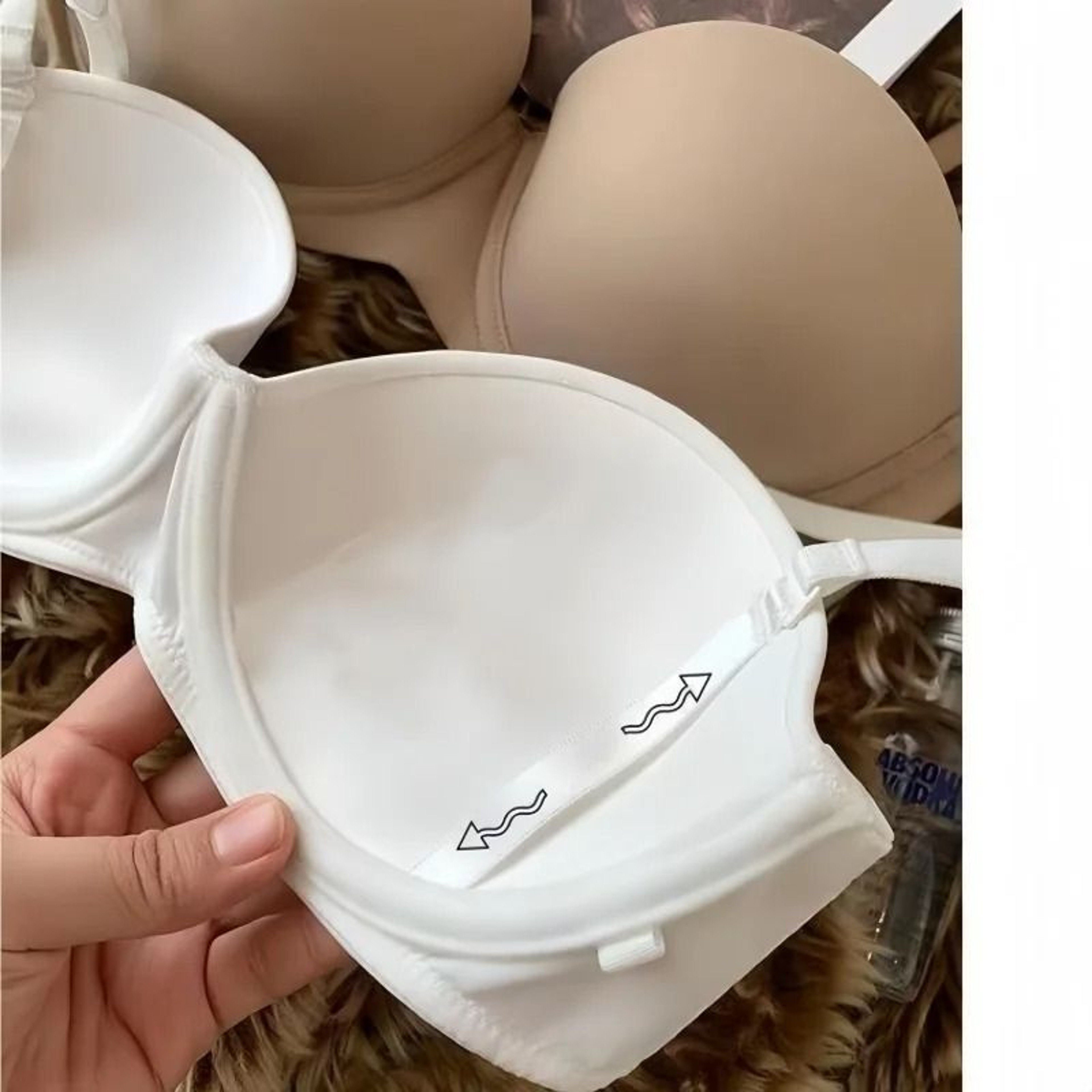 Seamless HalfCup Fixed Padded PushUp Bra 6