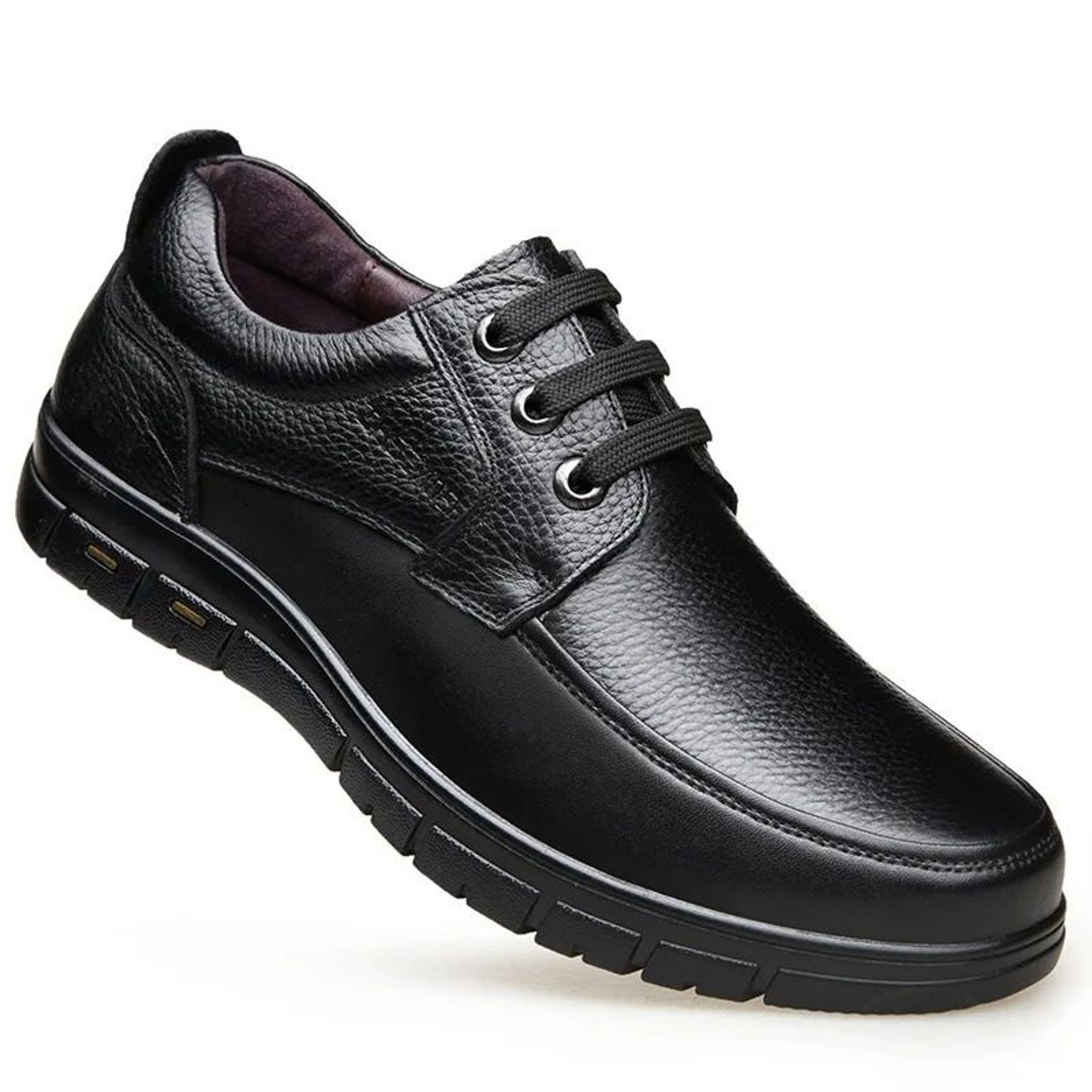 Mens Genuine Leather Lightweight Comfort Loafers 4