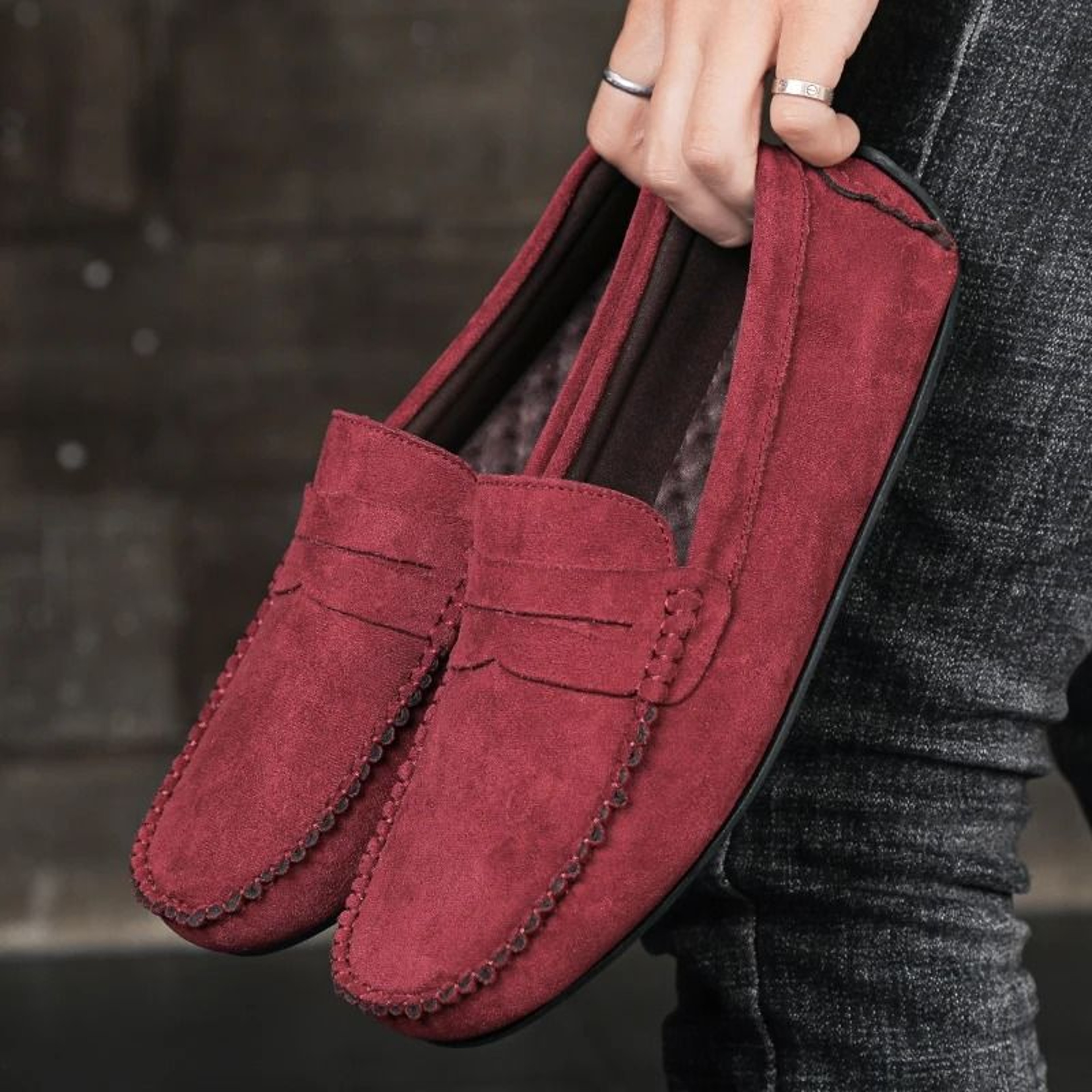 Fashion Suede Mens Luxury Driving Loafers 11