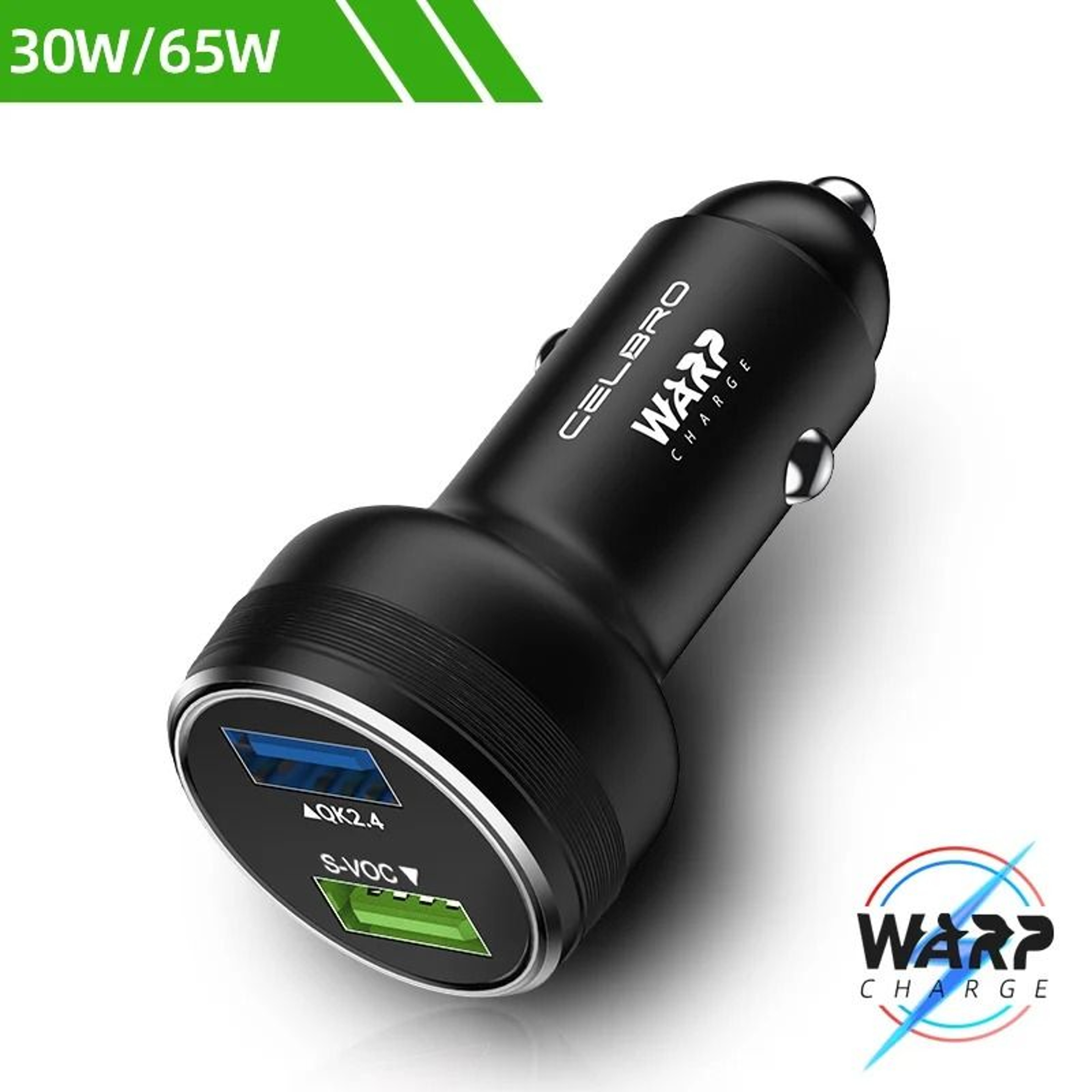 80W Dual USB SuperVOOC Fast Car Charger 12