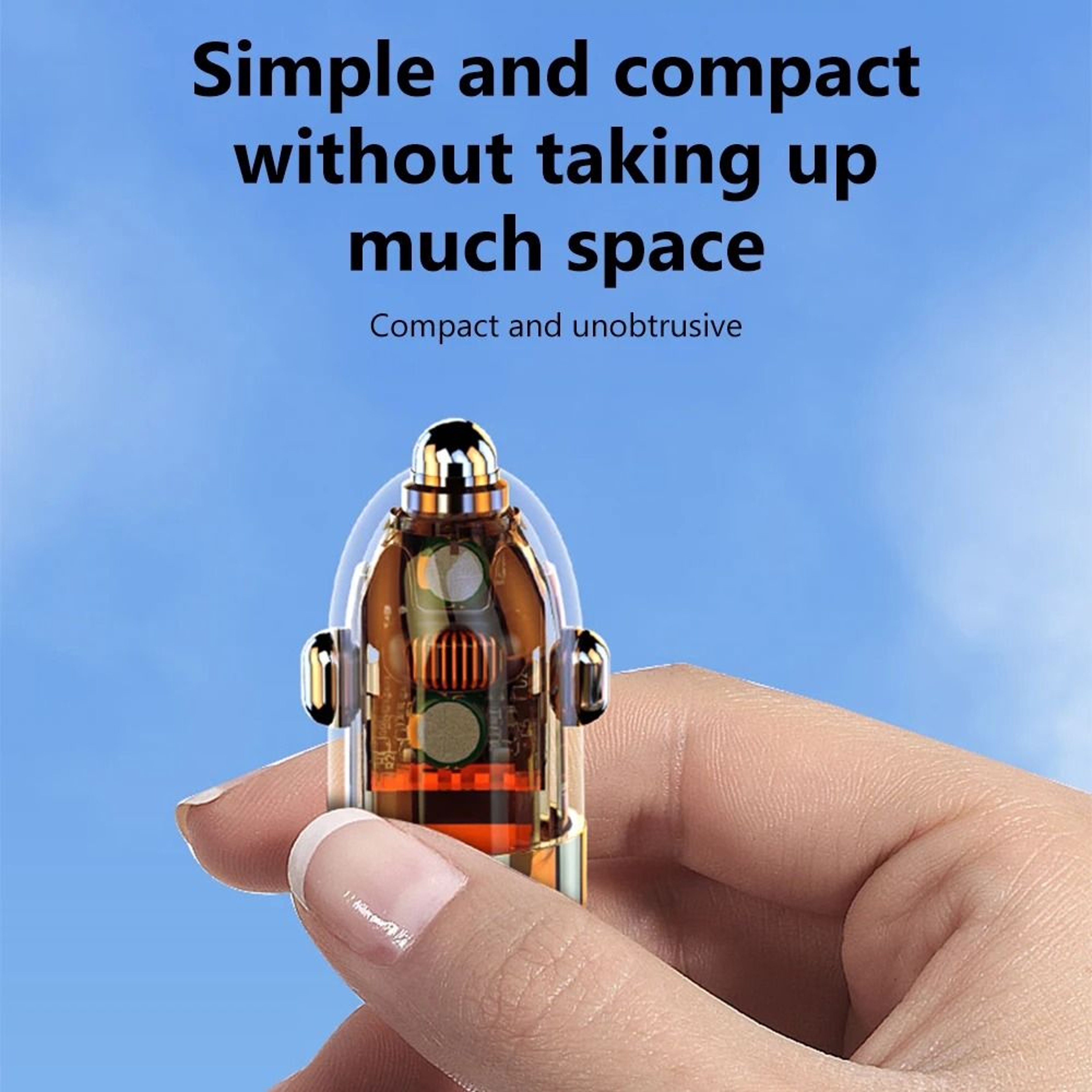 Transparent 120W Fast Charging Car Adapter 5